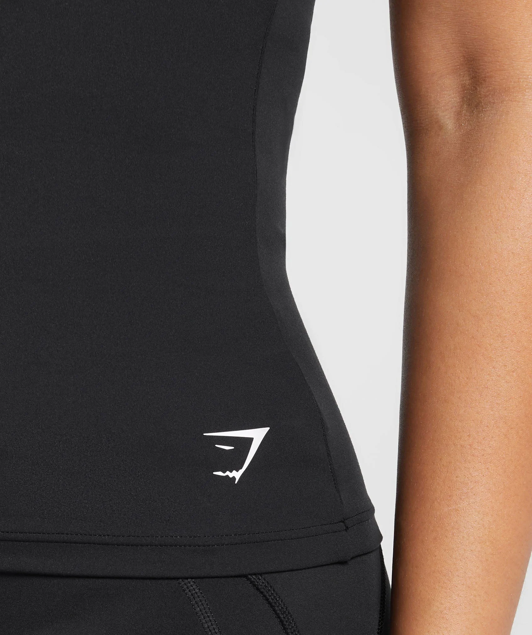 Gymshark Asymmetric Shelf Tank - Black - Image 6