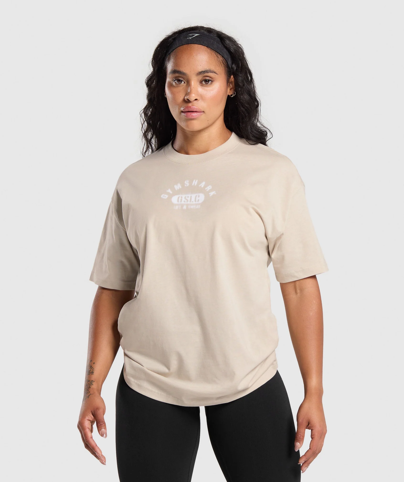 Gymshark Ath Dept Oversized T-Shirt - Pebble Grey - Image 2