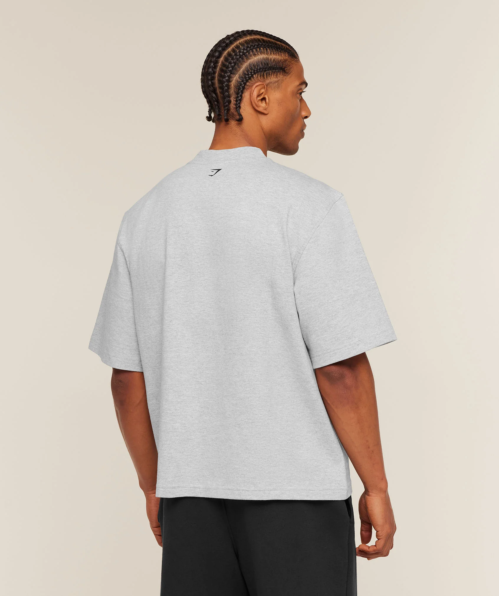 Gymshark Ath-State Graphic T-Shirt - Light Grey Core Marl - Image 2