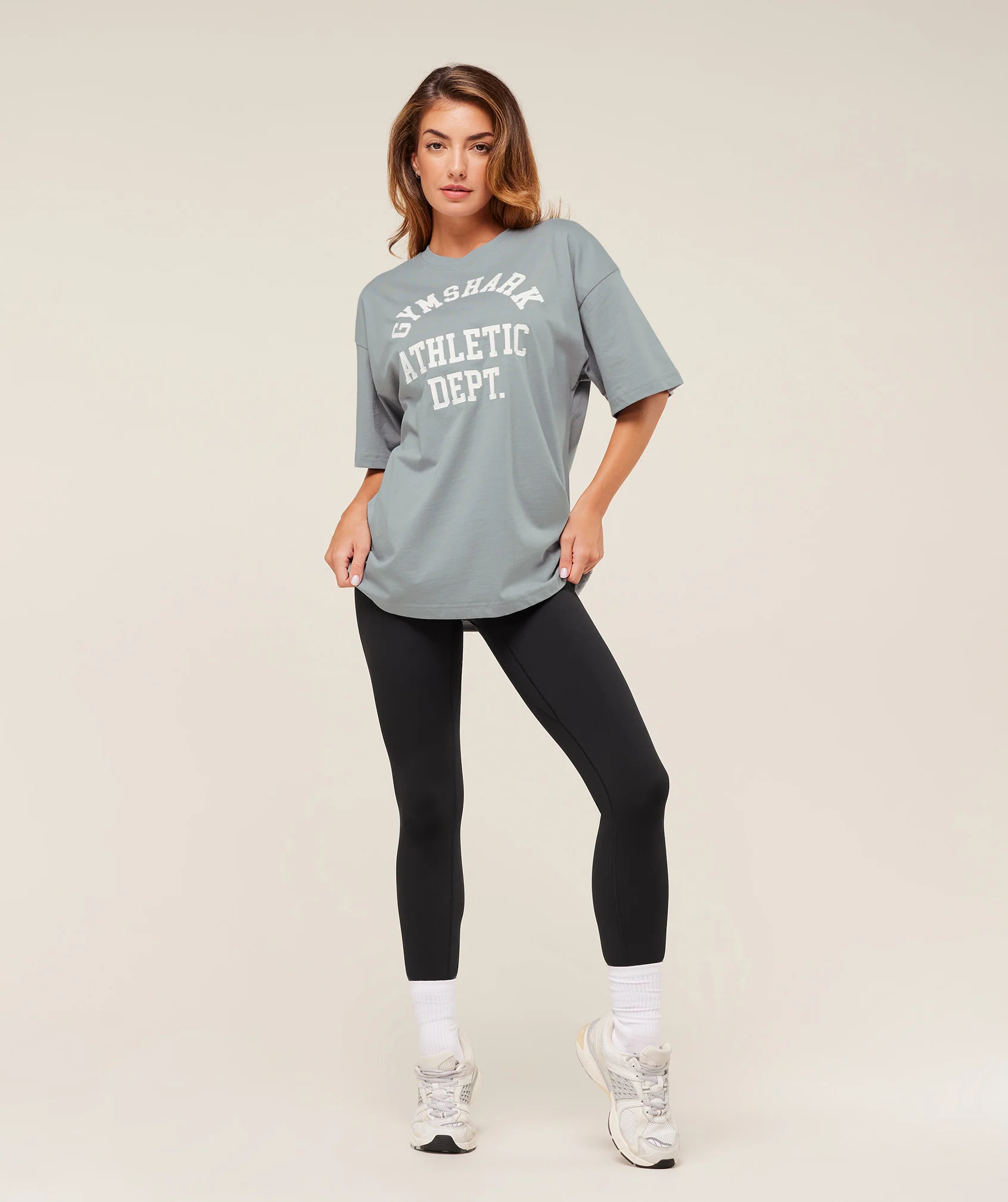 Gymshark Athletic Department Oversized Graphic T-Shirt - Denim Grey - Image 5