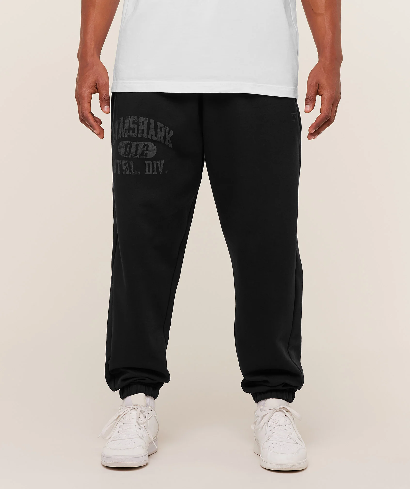 Gymshark Athletic Division Graphic Joggers - GS Black