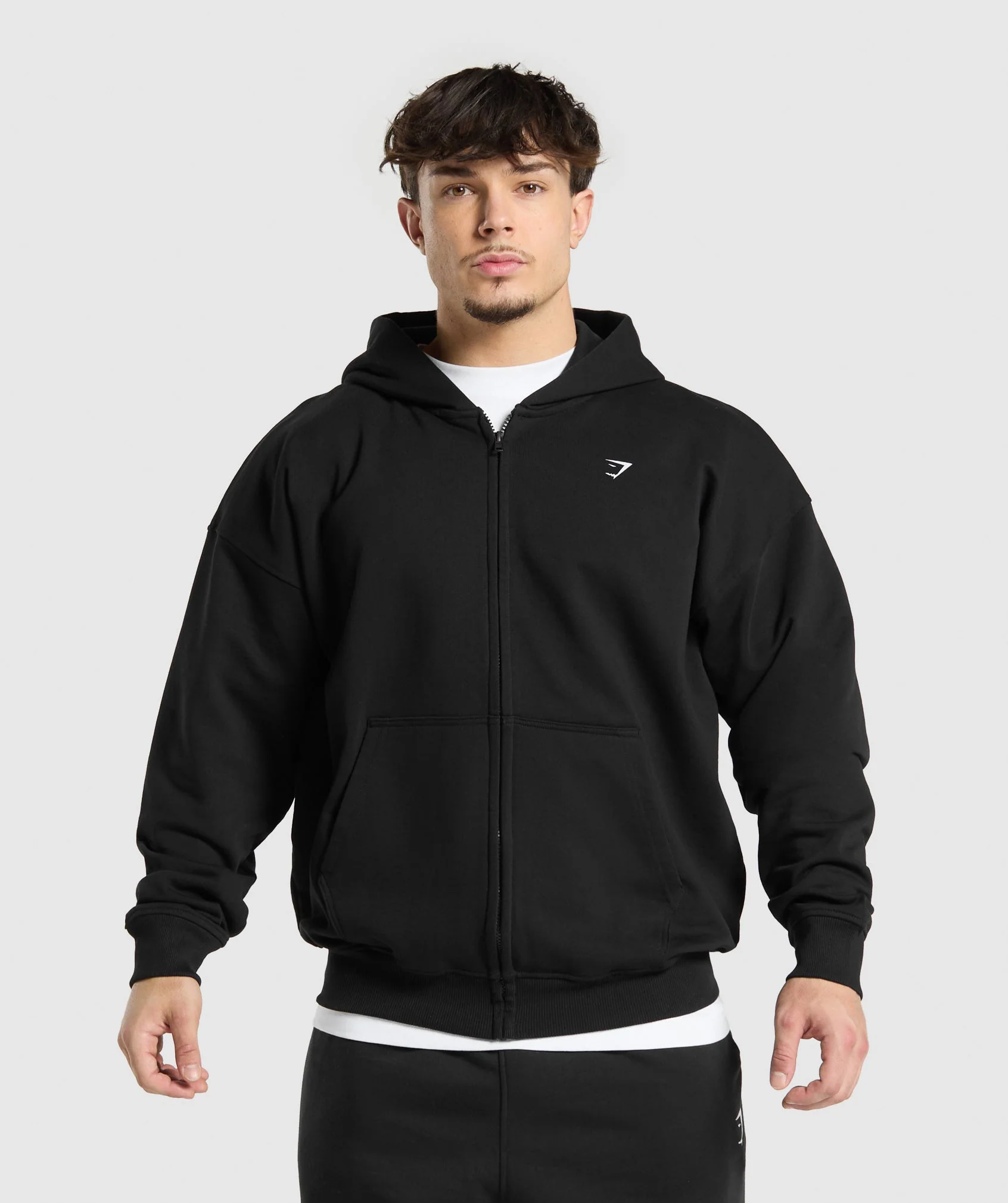 Gymshark Atlas Zip Up Hoodie - Black - Image 2