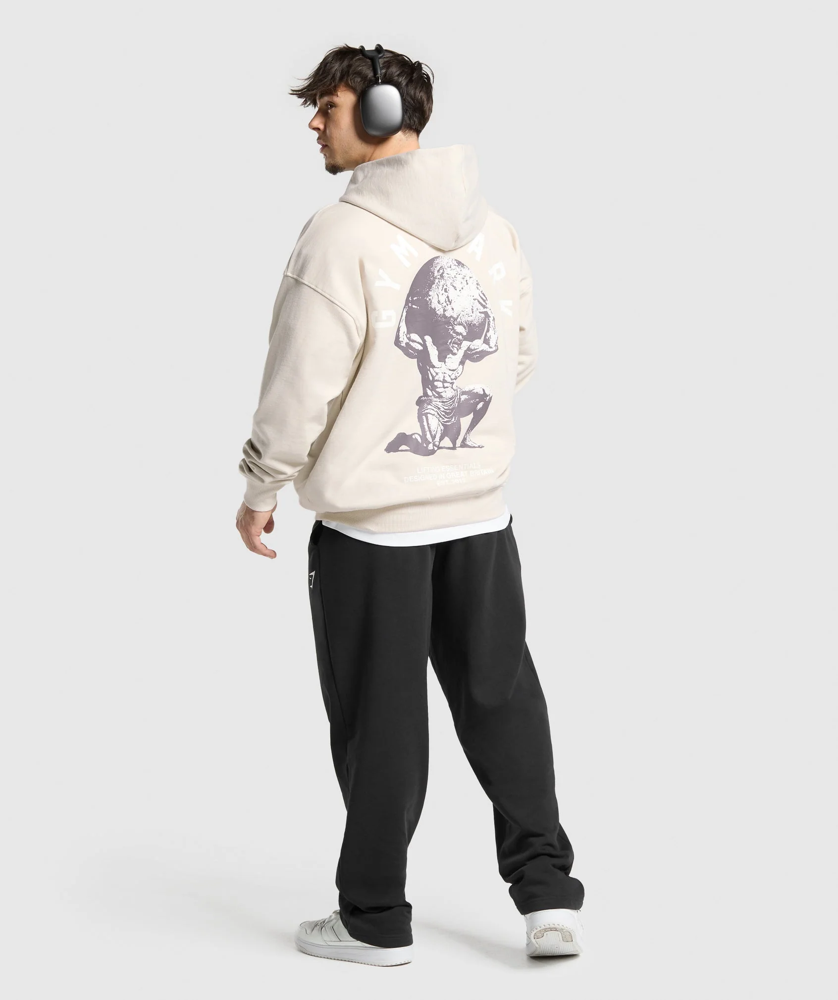 Gymshark Atlas Zip Up Hoodie - Oat White - Image 3