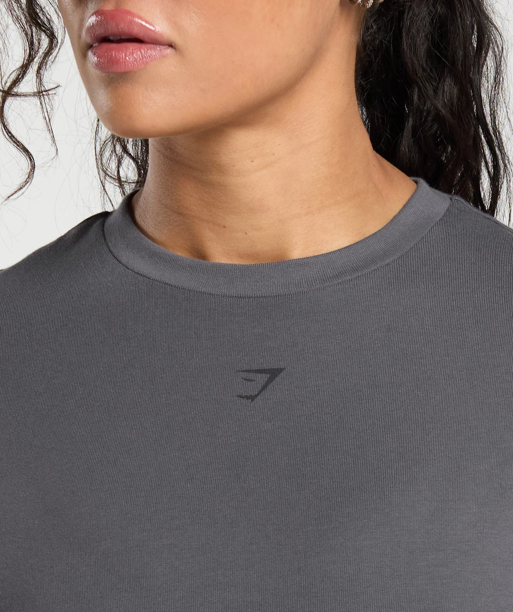 Gymshark Back Gains Graphic Oversized Tee - Graphite Grey - Image 4