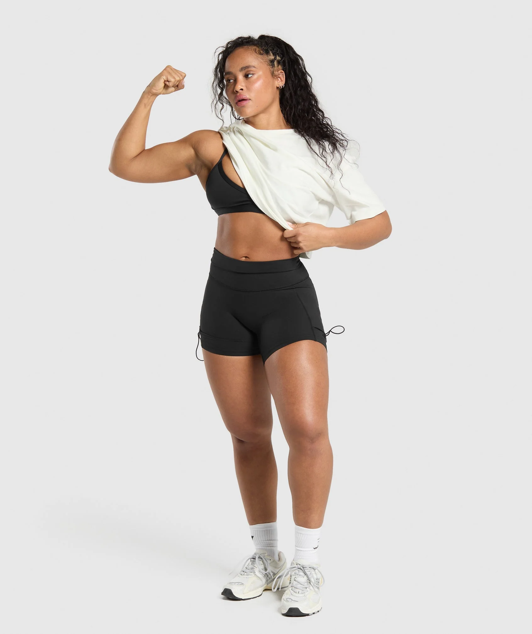 Gymshark Back Gains Graphic Oversized Tee - Soft White - Image 4