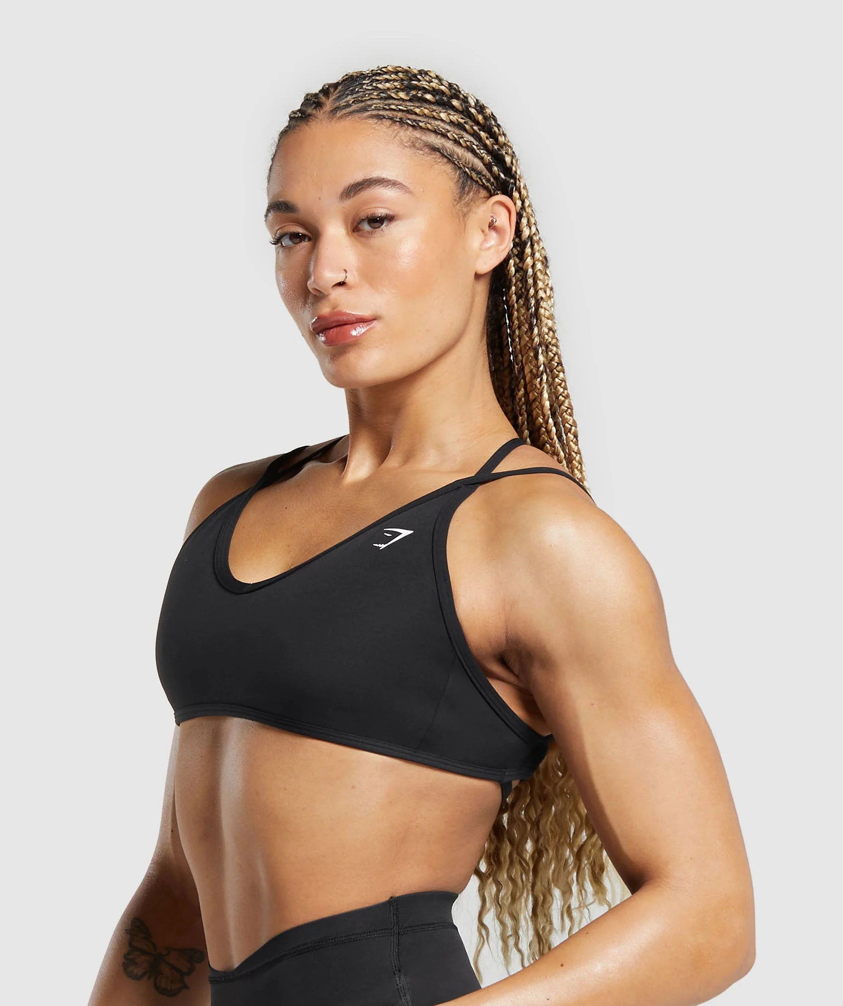 Gymshark Back Gains Sports Bra - Black - Image 3