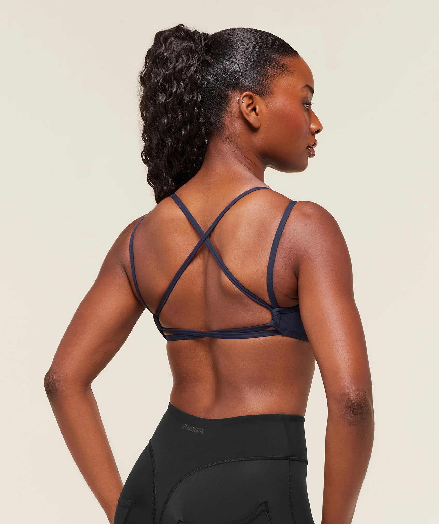Gymshark Back Gains Sports Bra - Heavy Blue - Image 2