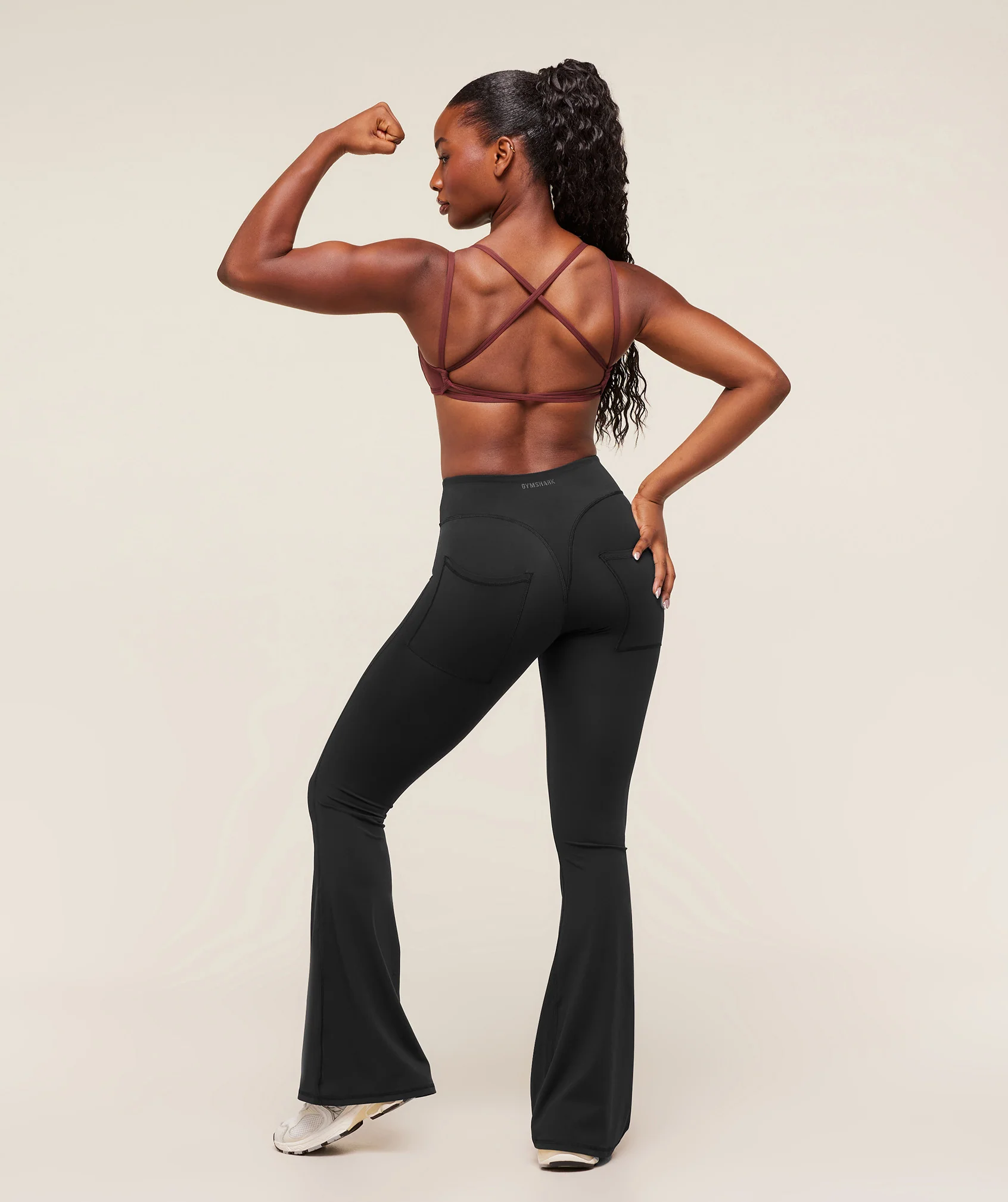 Gymshark Back Gains Sports Bra - Burgundy Brown - Image 6