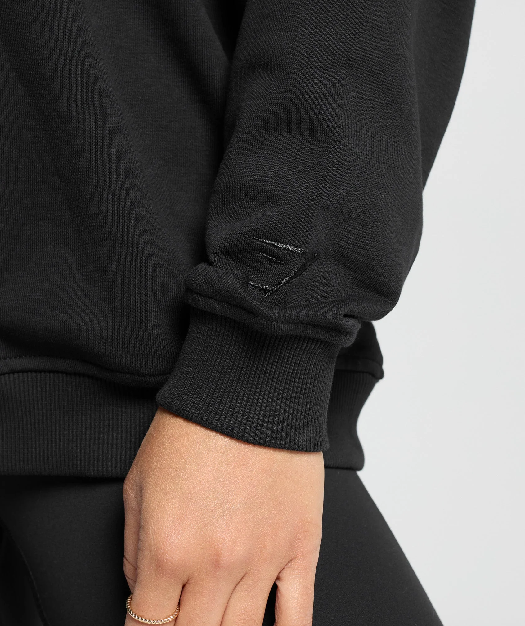 Gymshark Block Oversized Hoodie - Black - Image 5