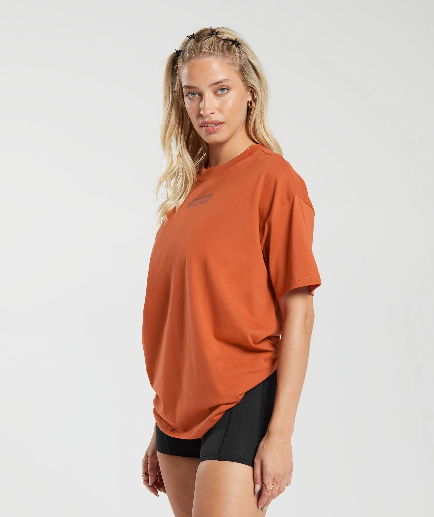 Gymshark Block Oversized T-Shirt - Rust Orange - Image 3