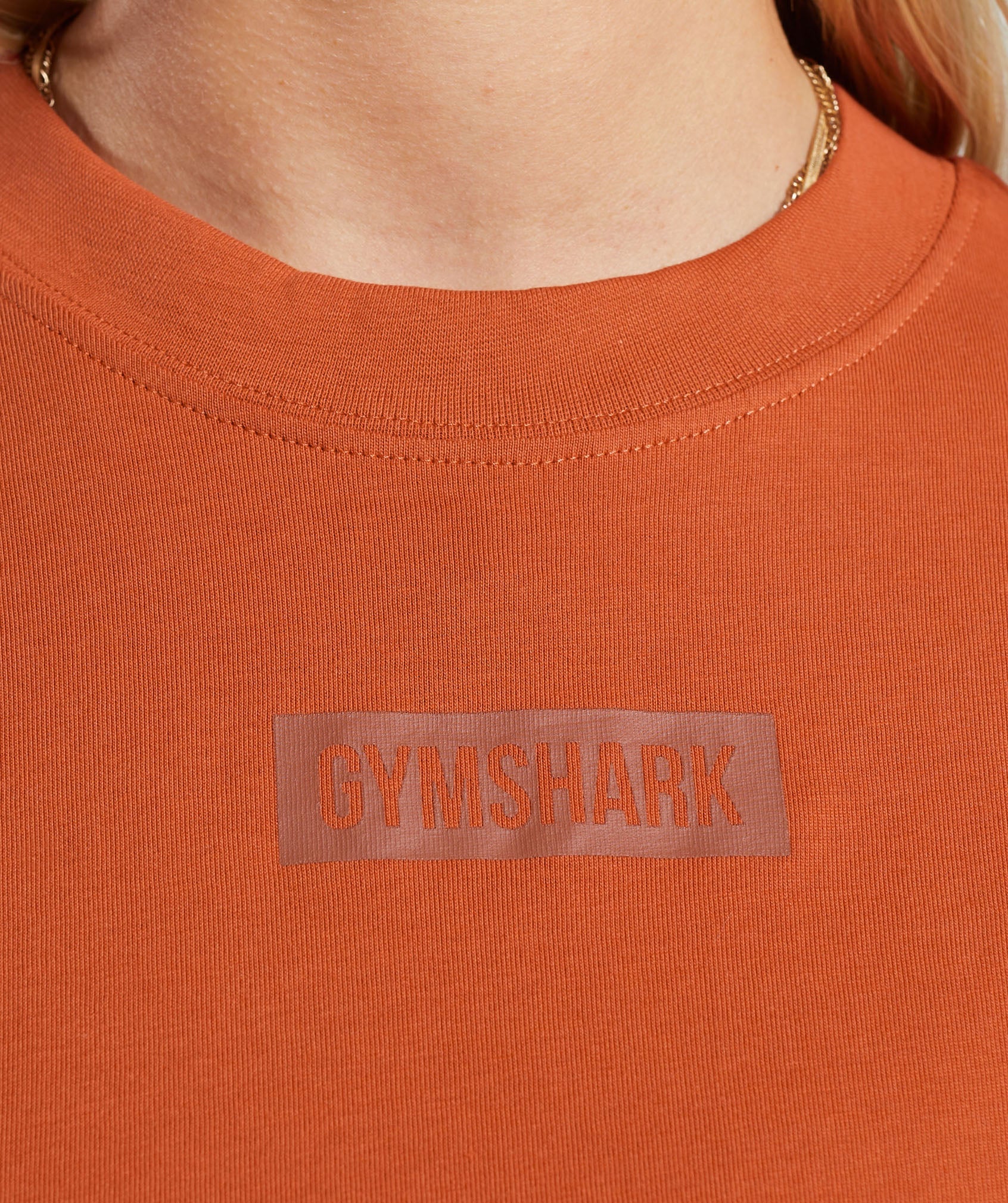 Gymshark Block Oversized T-Shirt - Rust Orange - Image 5