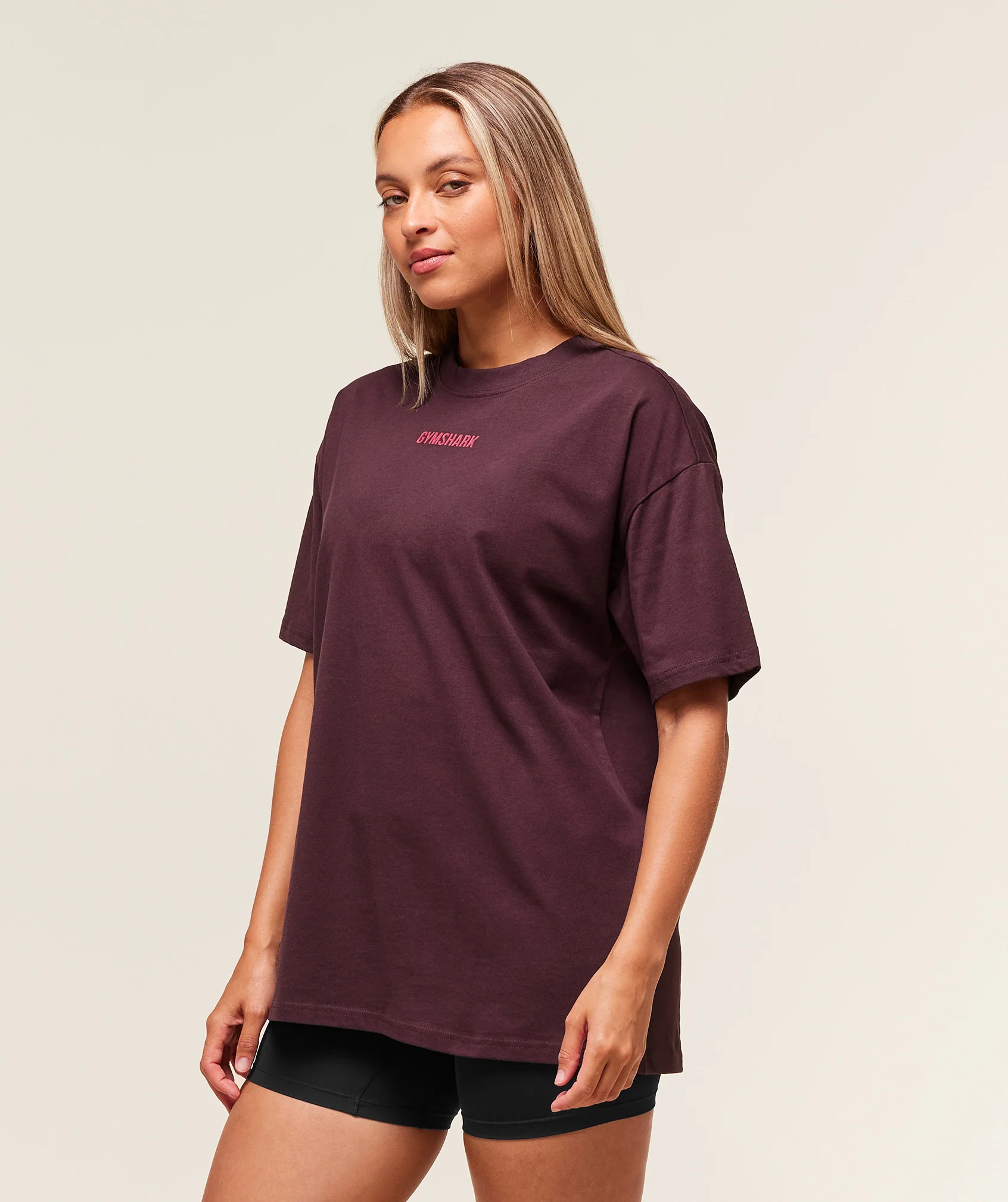 Gymshark Block Oversized T-Shirt - Cherry Purple - Image 3