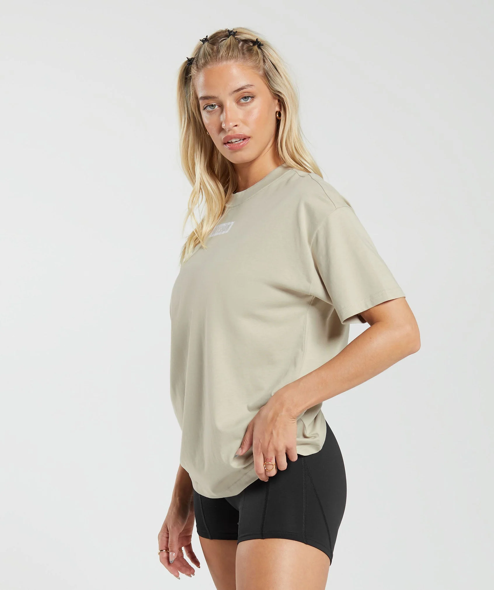 Gymshark Block Oversized T-Shirt - Washed Stone Brown - Image 3