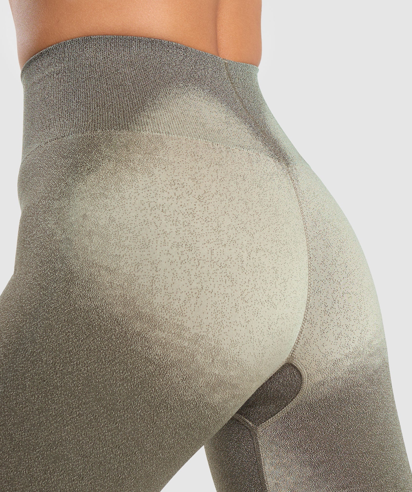 Gymshark Blur Seamless Flared Leggings - Base Green/Chalk Green - Image 6