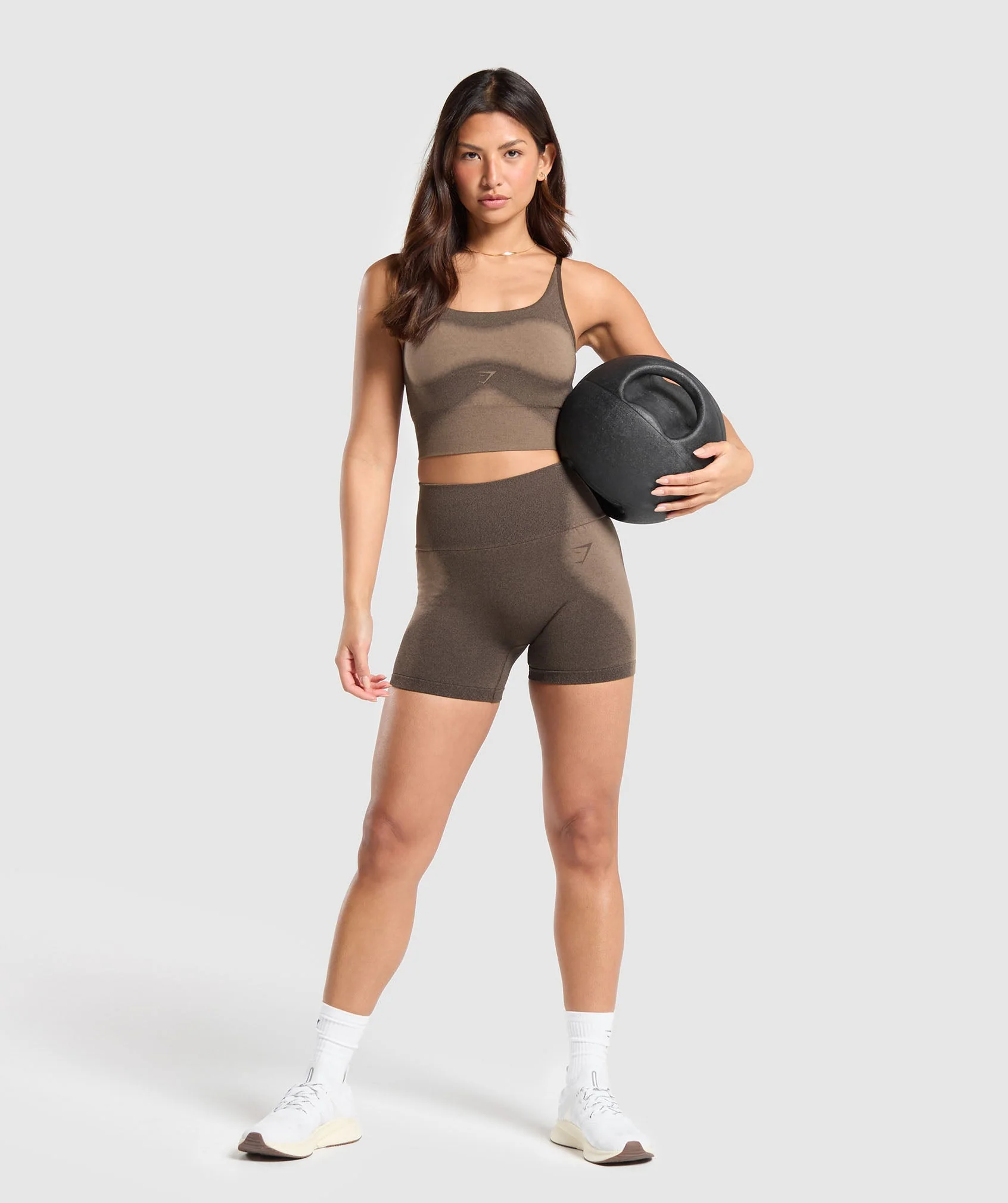Gymshark Blur Seamless Shorts - Archive Brown/Soul Brown - Image 4