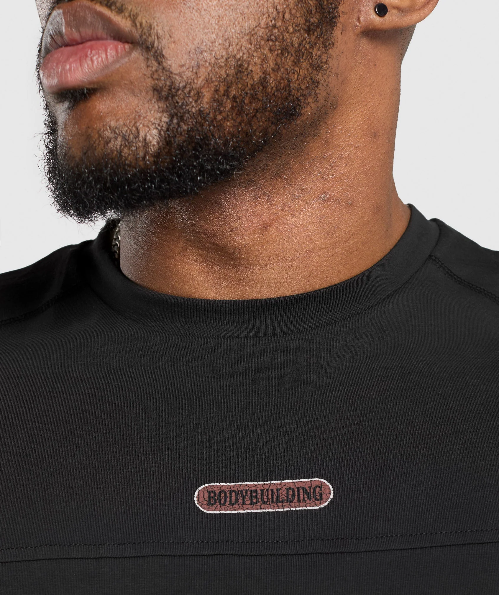 Gymshark Bodybuilding Graphic Short Sleeve T-Shirt - Black/Burgundy Brown - Image 7
