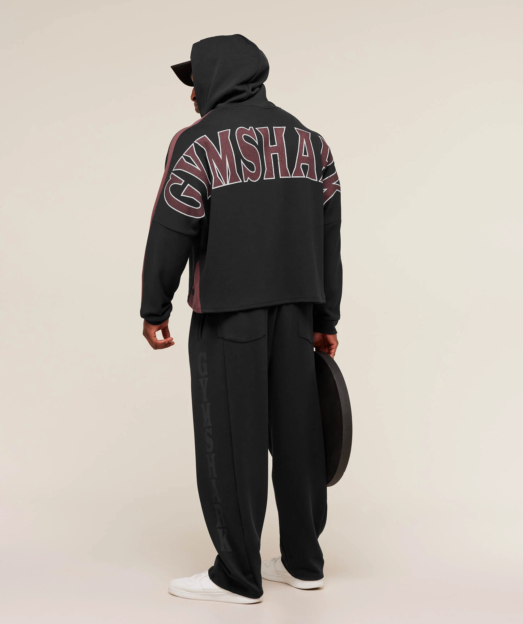 Gymshark Bodybuilding Zip Up Hoodie - GS Black/GS Burgundy Brown - Image 10