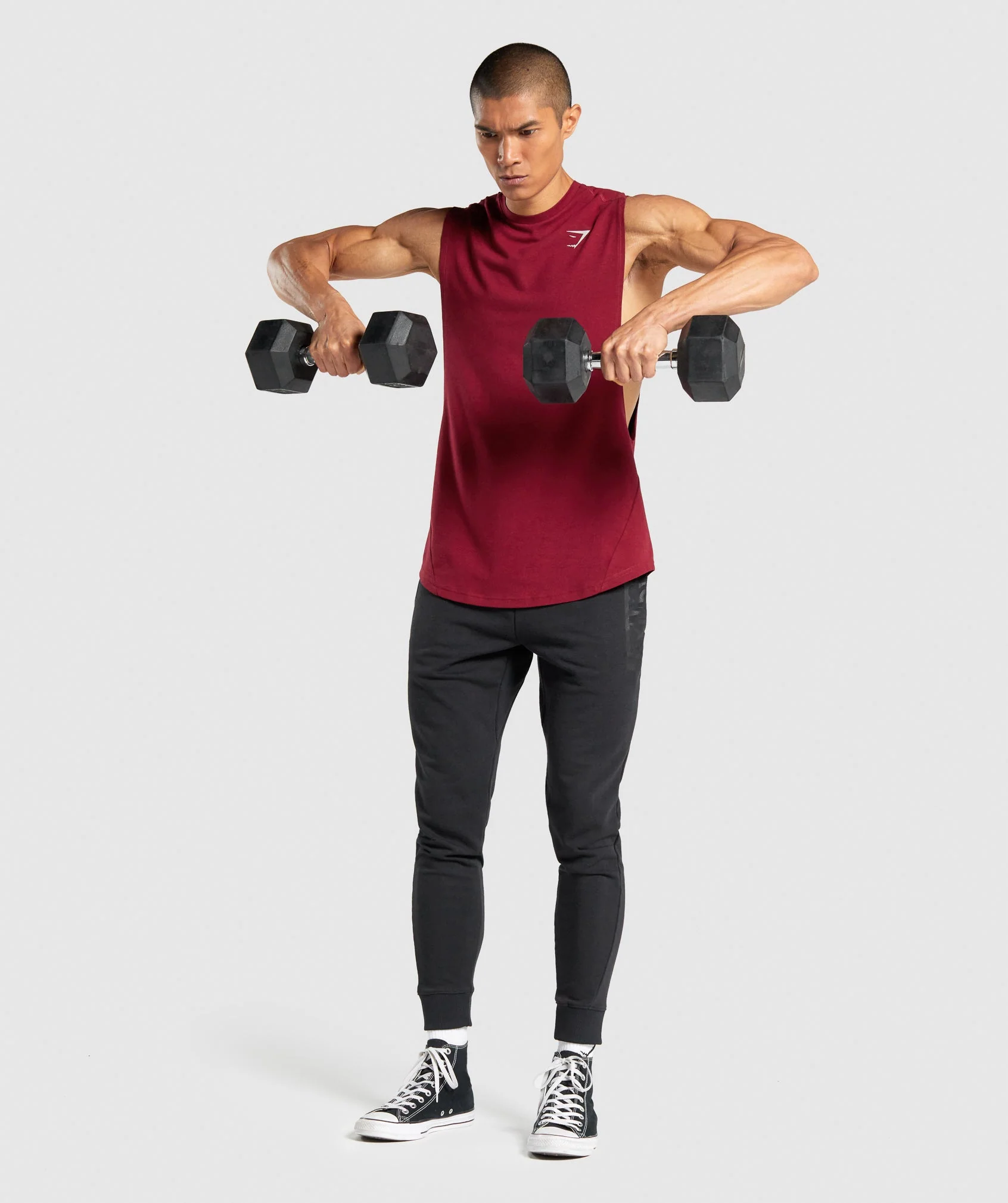 Gymshark Bold Drop Arm Tank - Burgundy - Image 4