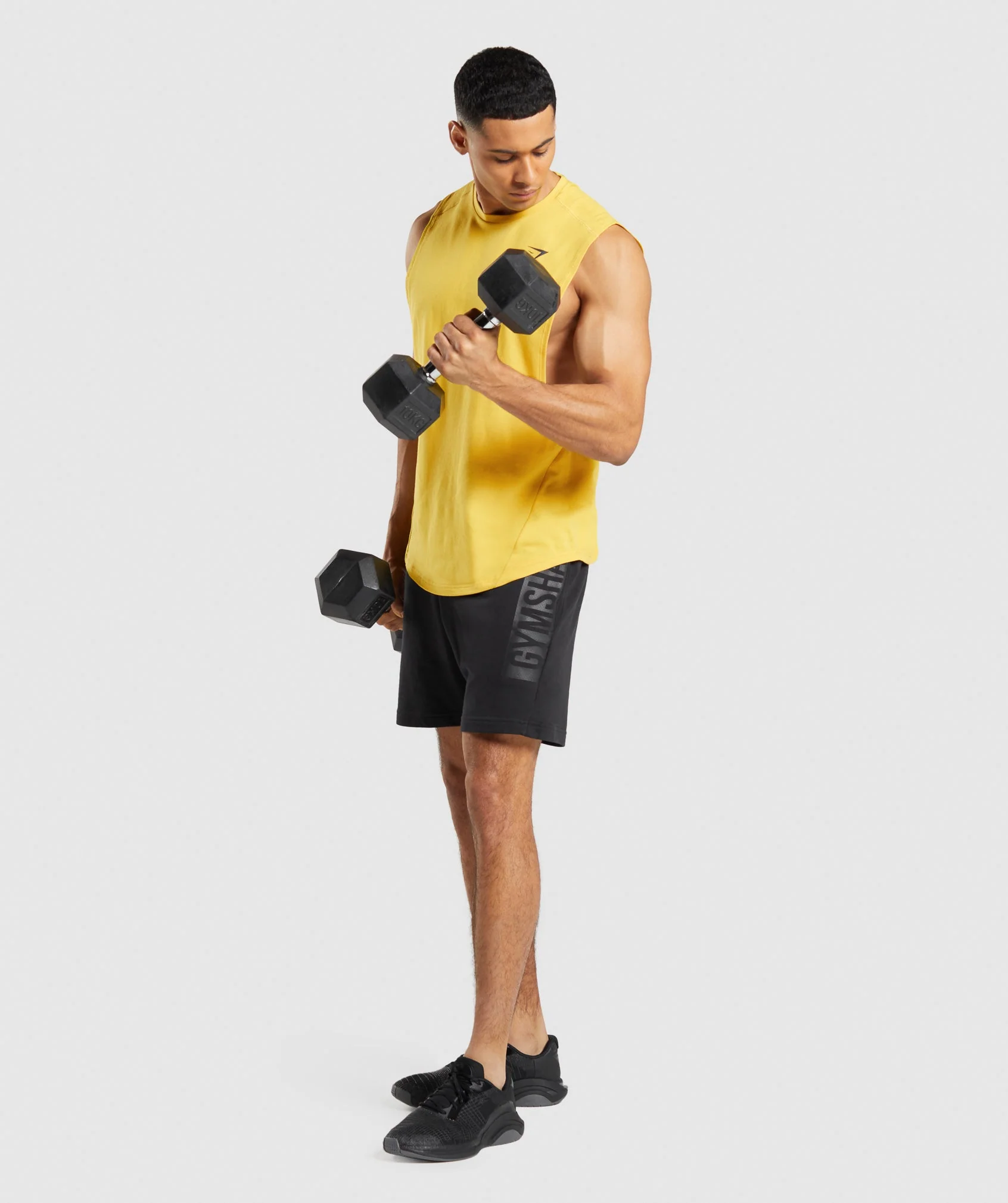 Gymshark Bold Drop Arm Tank - Medallion Yellow - Image 4
