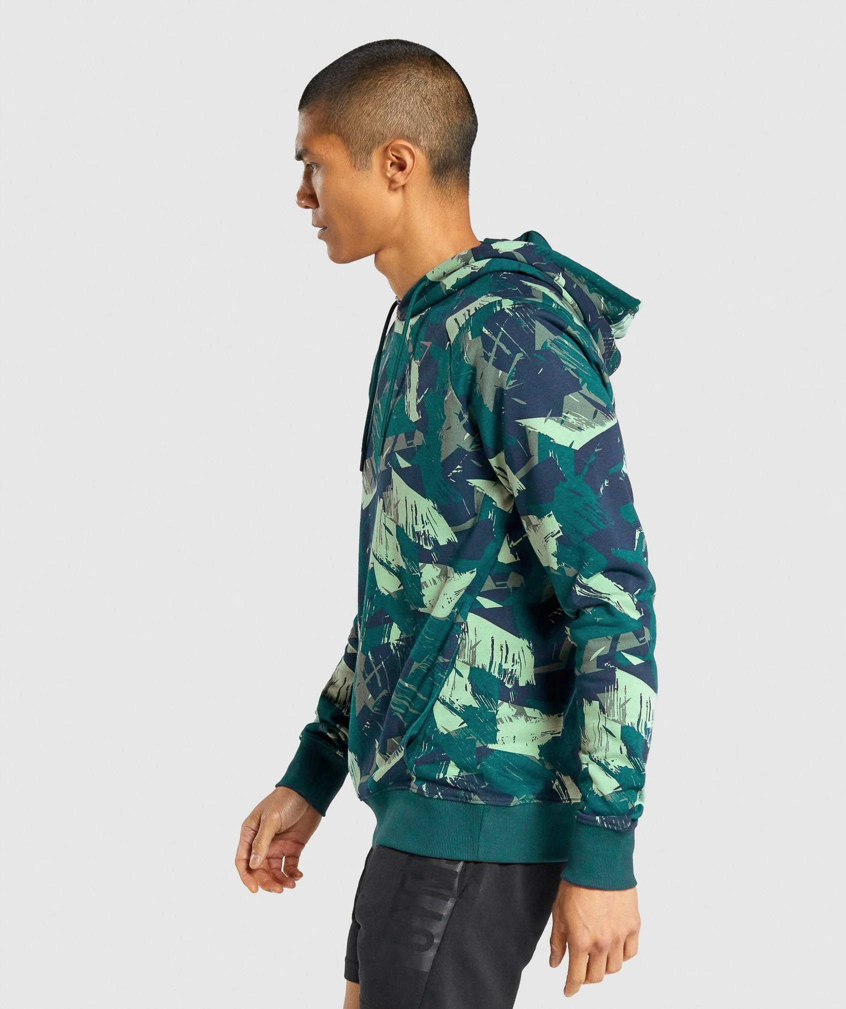 Gymshark Bold Hoodie - Green Print - Image 3