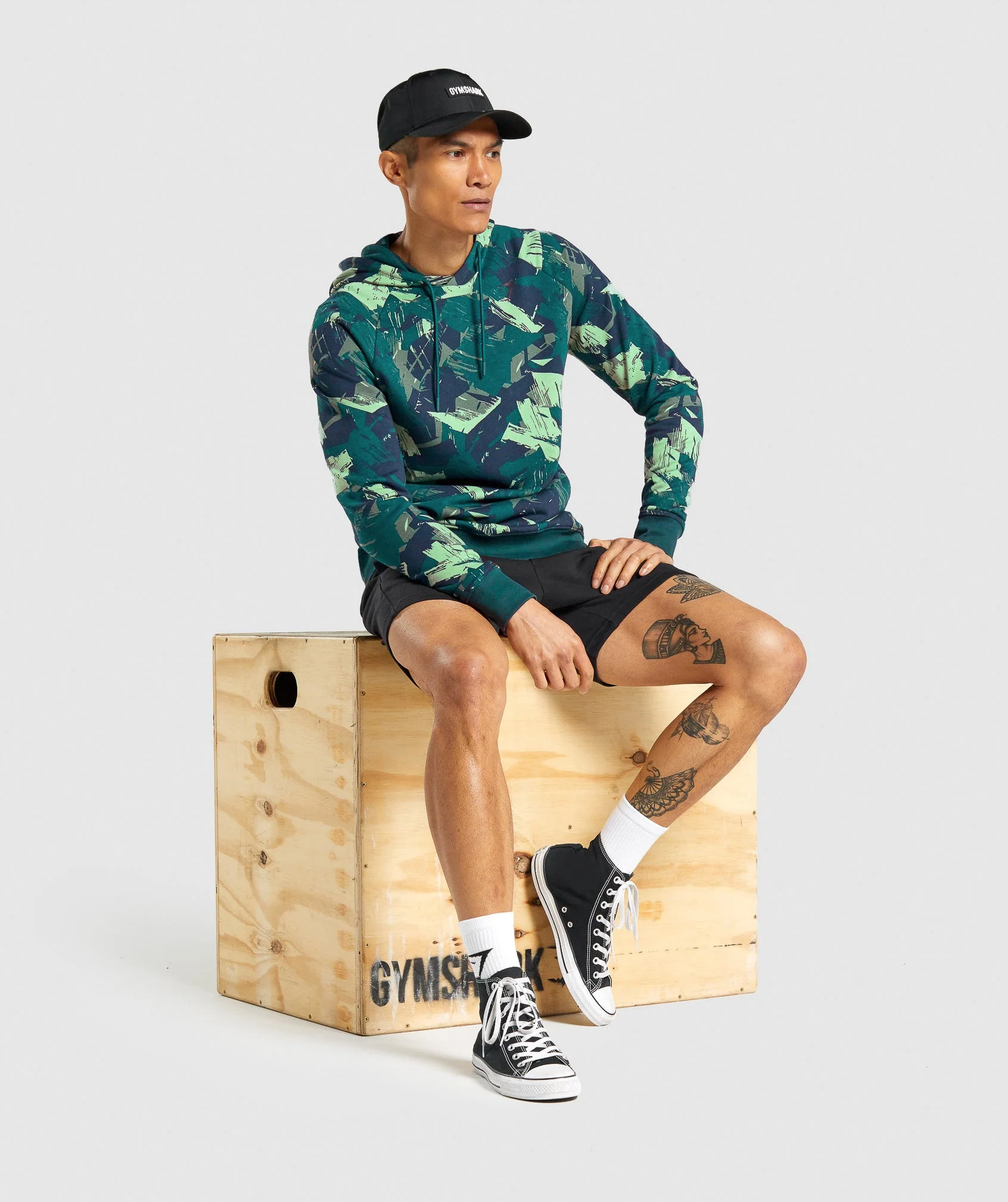 Gymshark Bold Hoodie - Green Print - Image 4