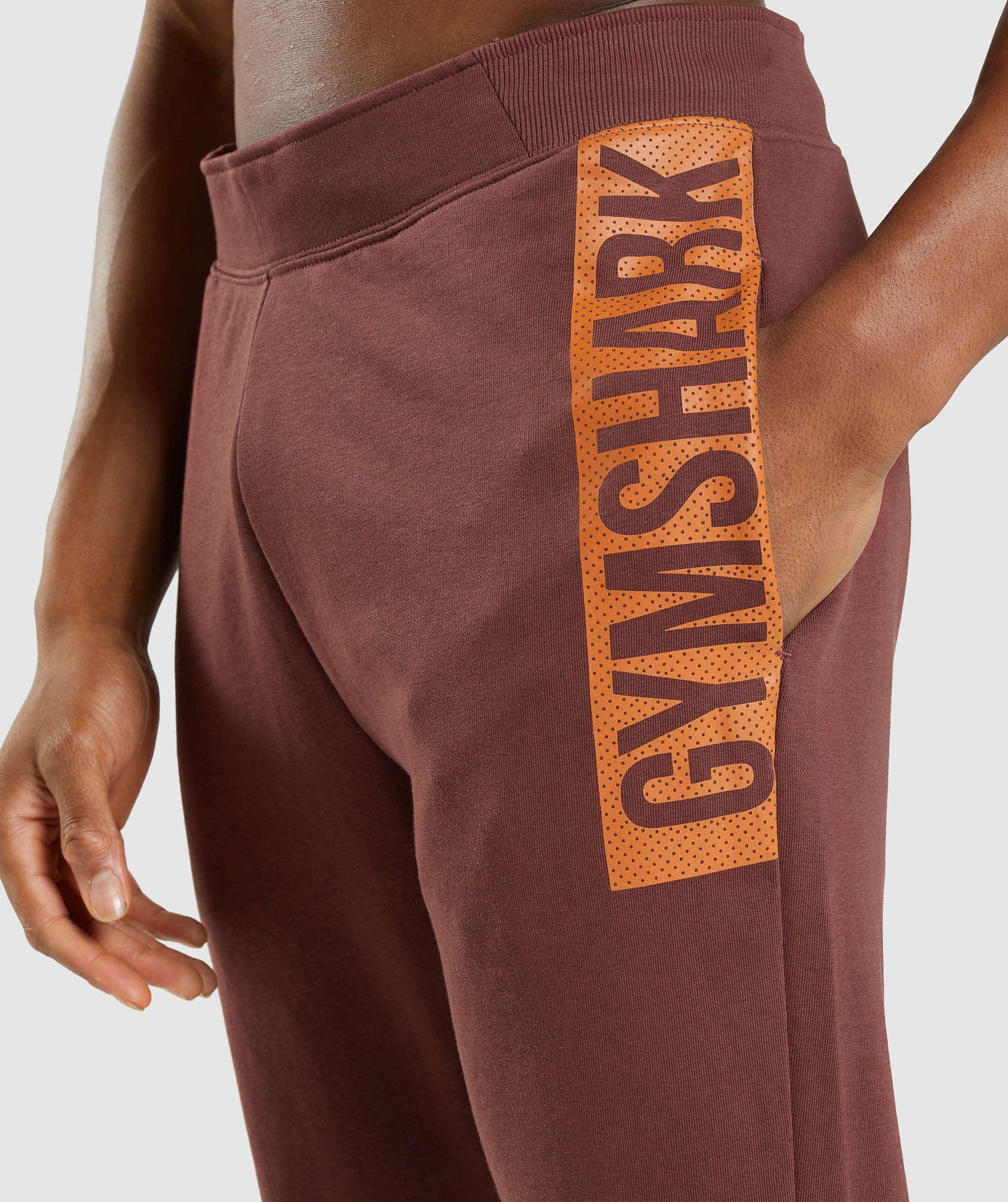 Gymshark Bold Joggers - Cherry Brown - Image 6