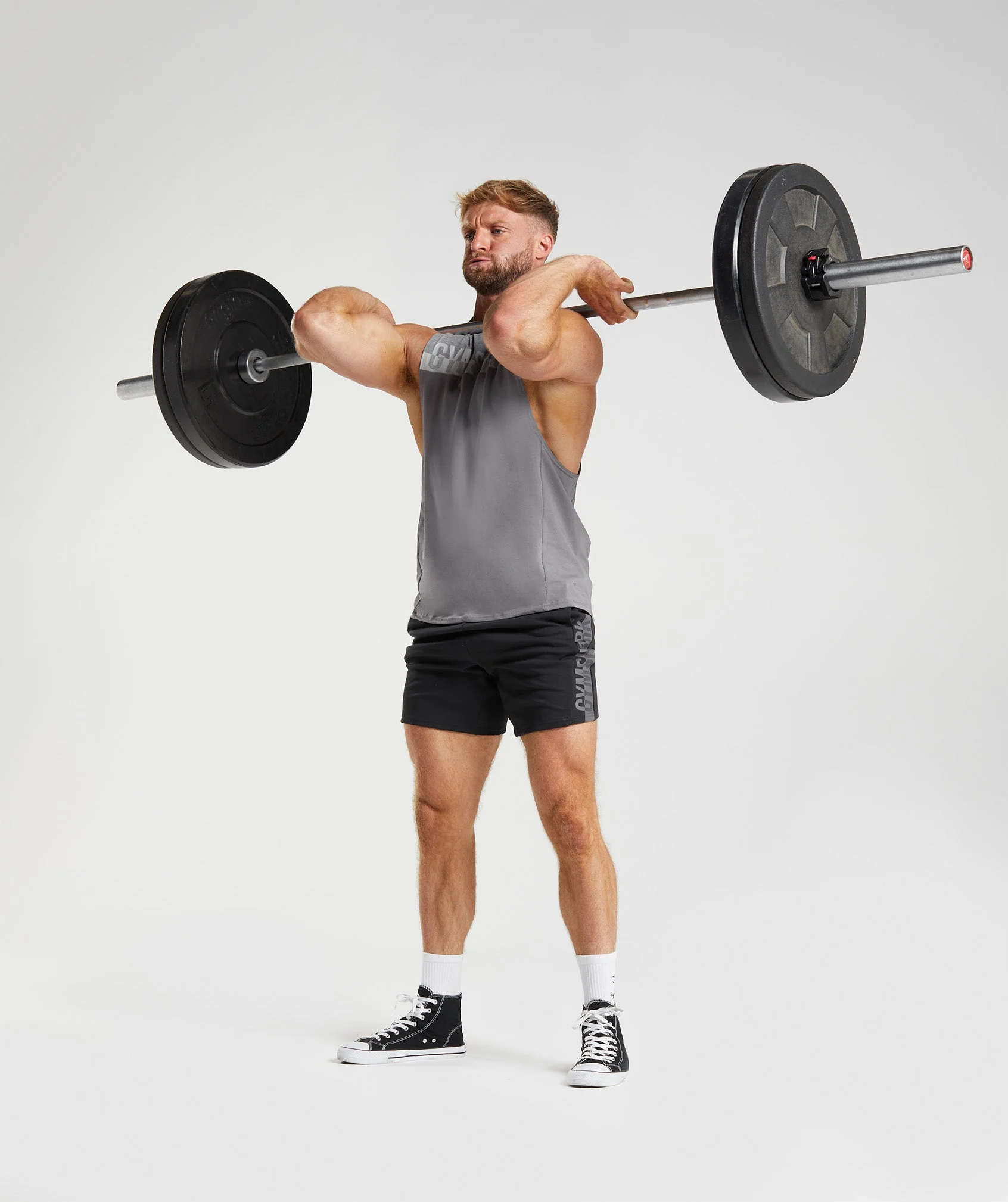 Gymshark Bold React Drop Arm Tank - Coin Grey - Image 4