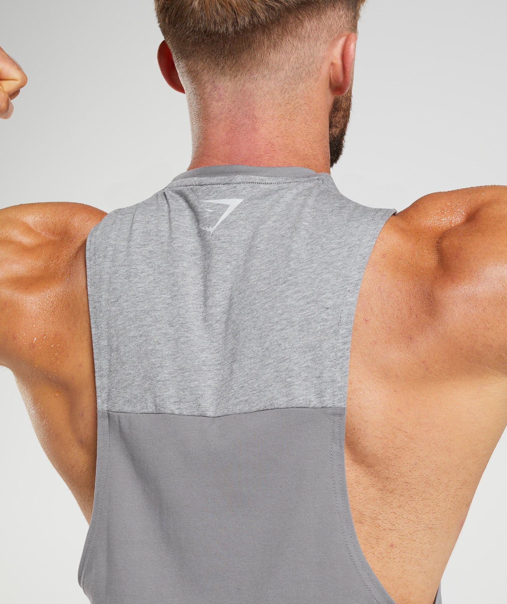 Gymshark Bold React Drop Arm Tank - Coin Grey - Image 6