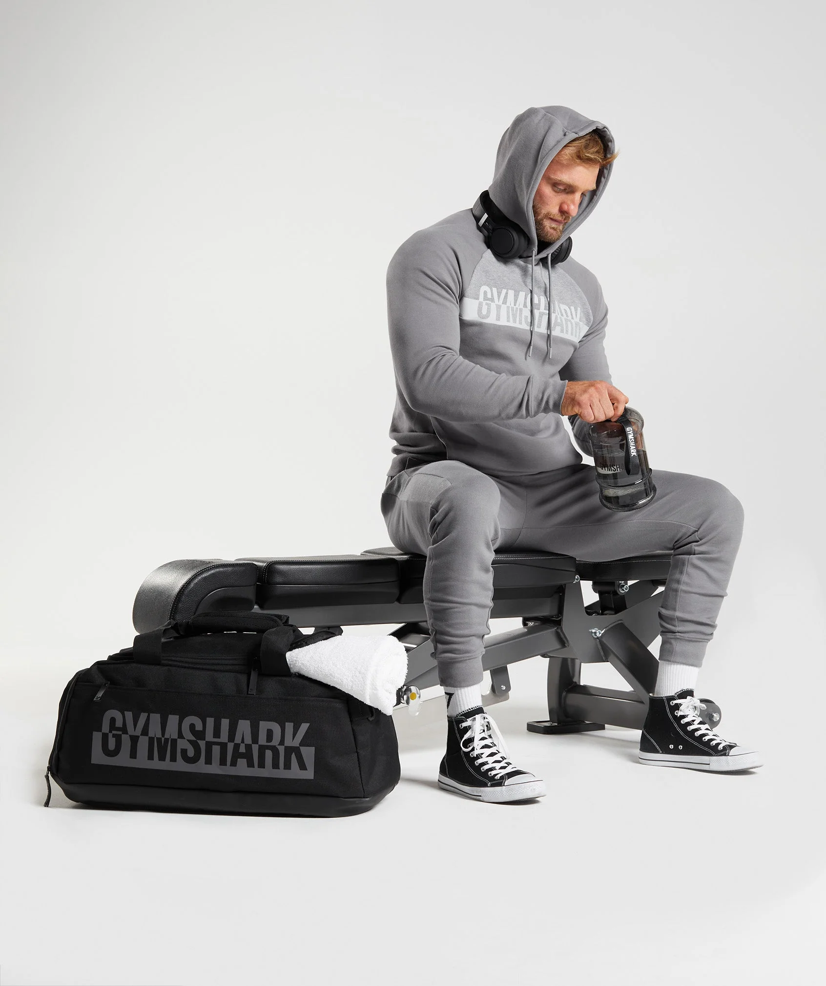 Gymshark Bold React Hoodie - Coin Grey - Image 4