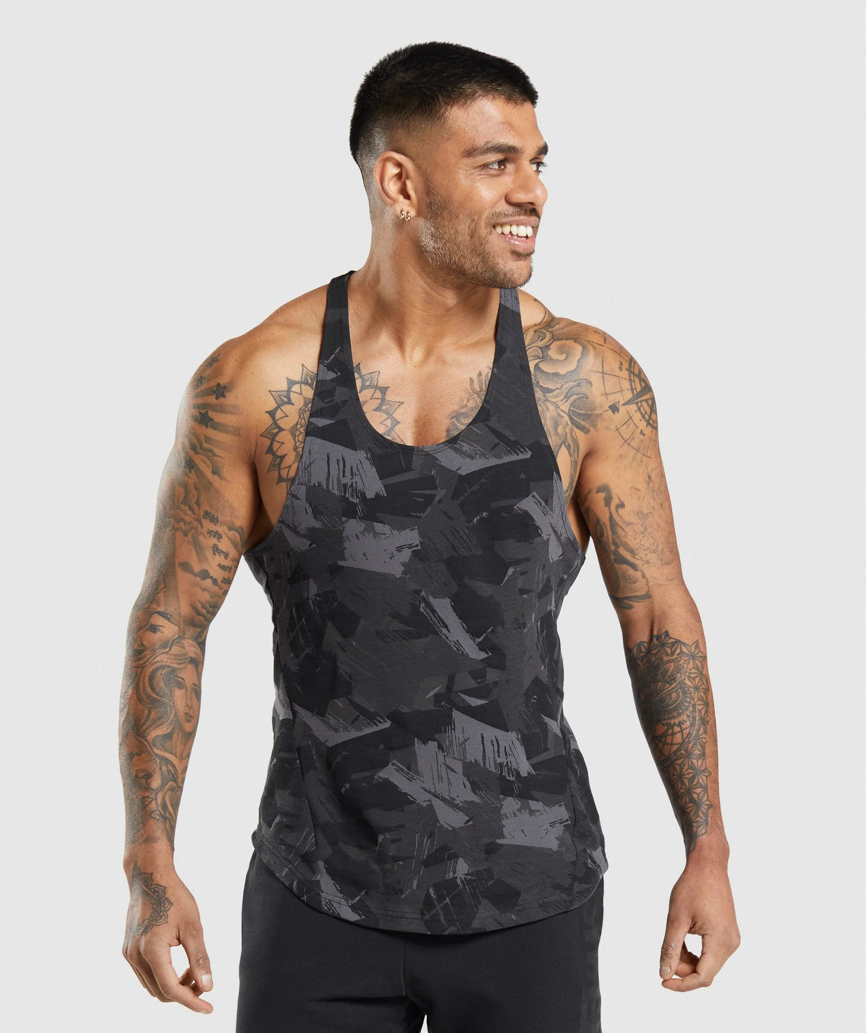 Gymshark Bold Stringer - Grey Print
