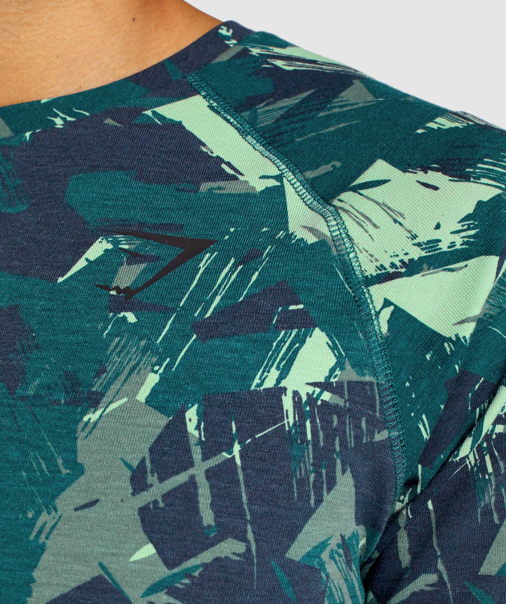 Gymshark Bold T-Shirt - Green Print - Image 5