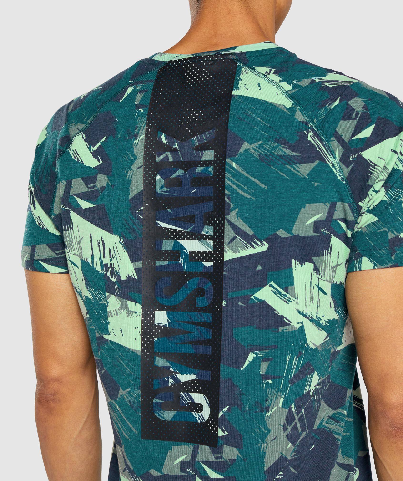 Gymshark Bold T-Shirt - Green Print - Image 6