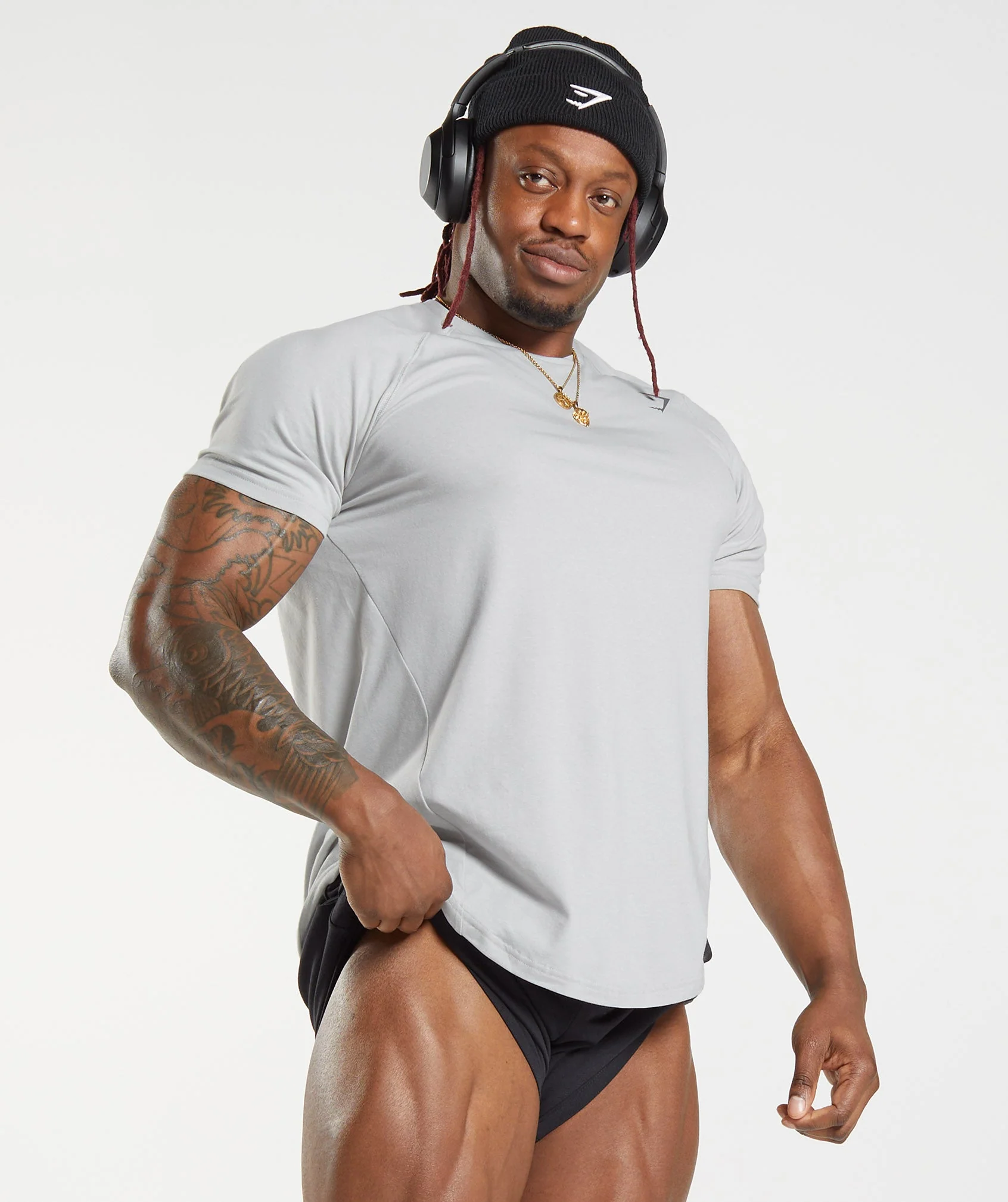 Gymshark Bold T-Shirt - Light Grey - Image 4