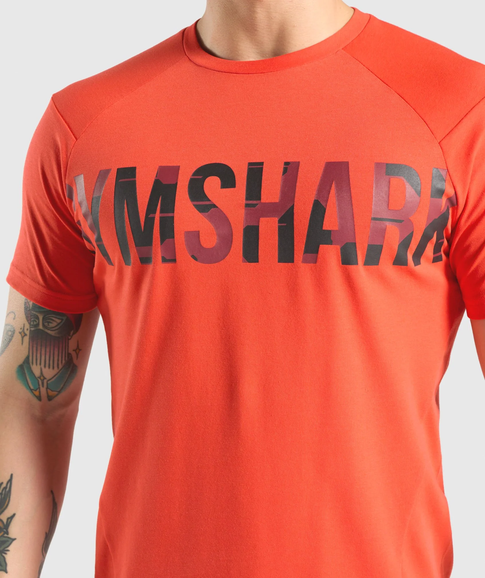 Gymshark Bold T-Shirt - Orange/Camo - Image 5