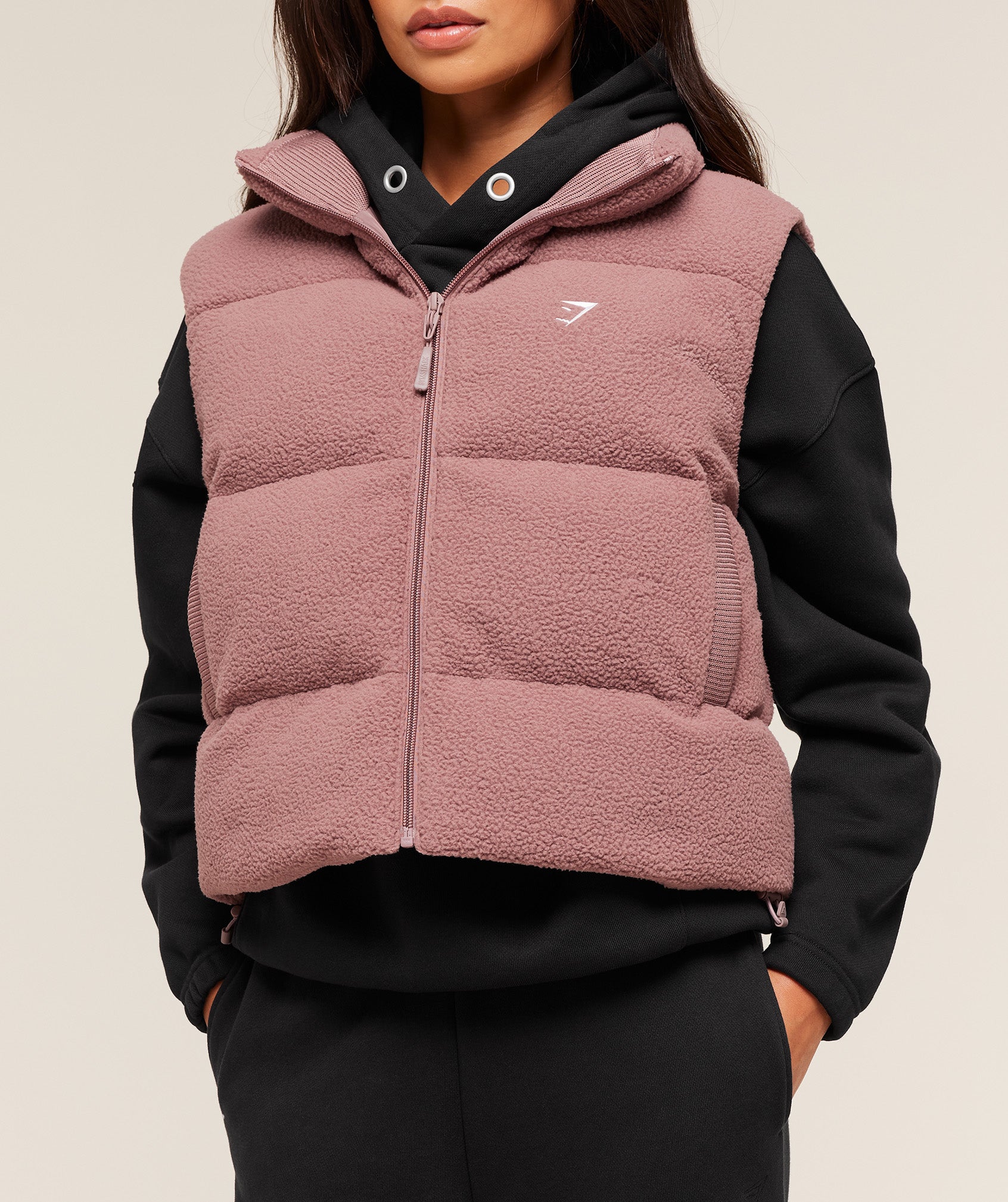 Gymshark Borg Puffer Vest - Chestnut Pink - Image 8