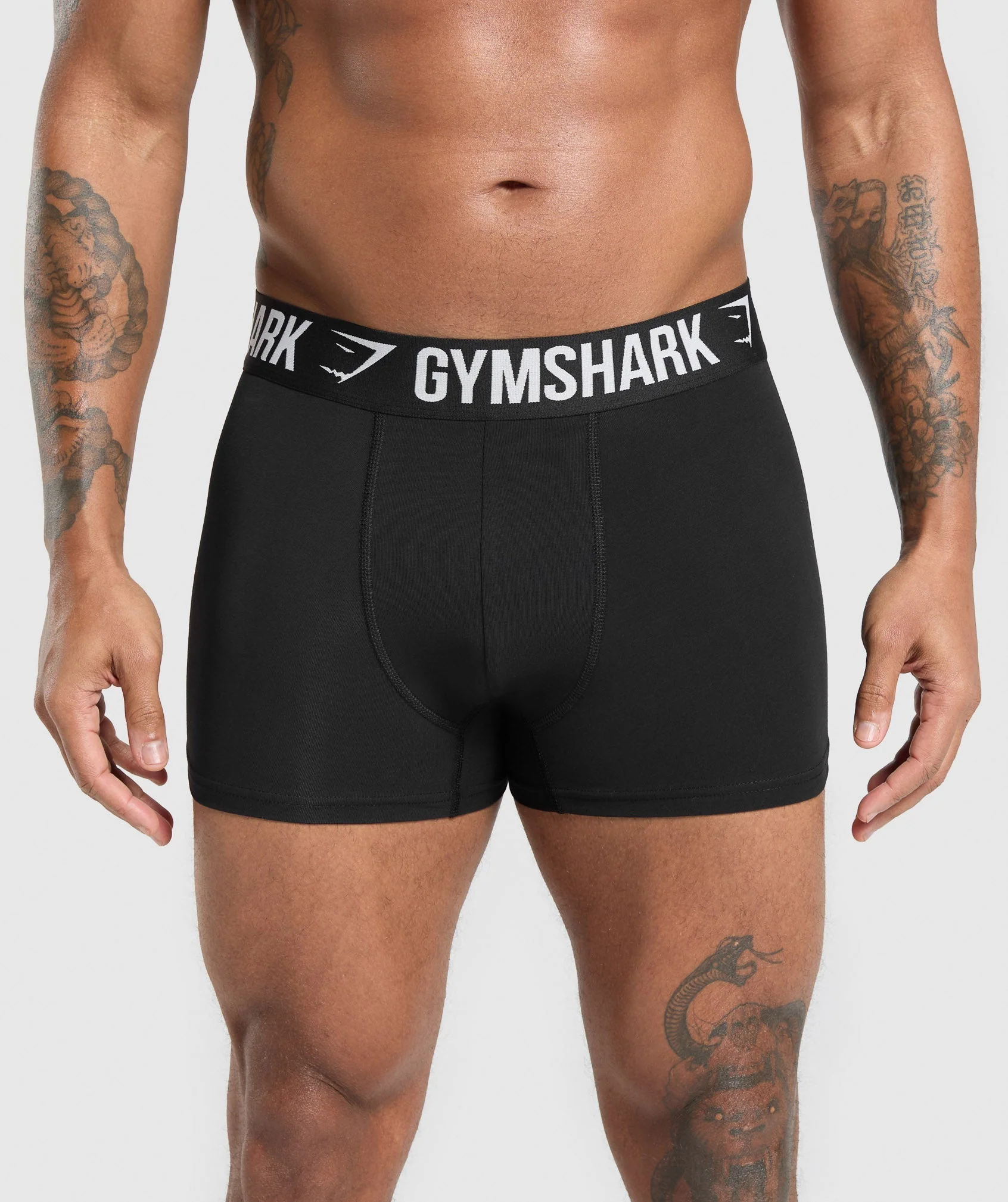 Gymshark Boxer Brief 3PK - Blue Surf/Denim Grey/Black - Image 4