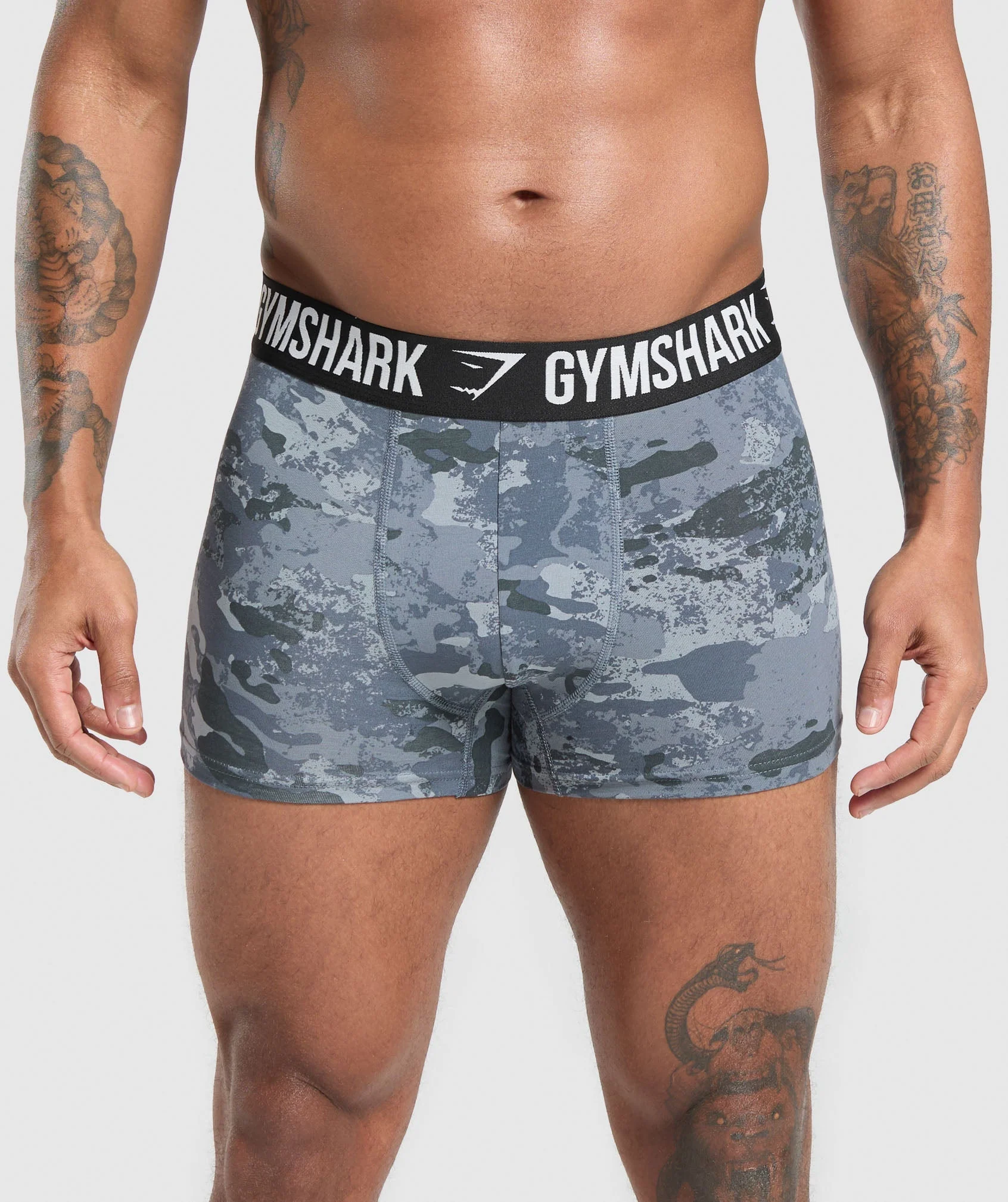 Gymshark Boxer Brief 3PK - Blue Surf/Denim Grey/Black - Image 5
