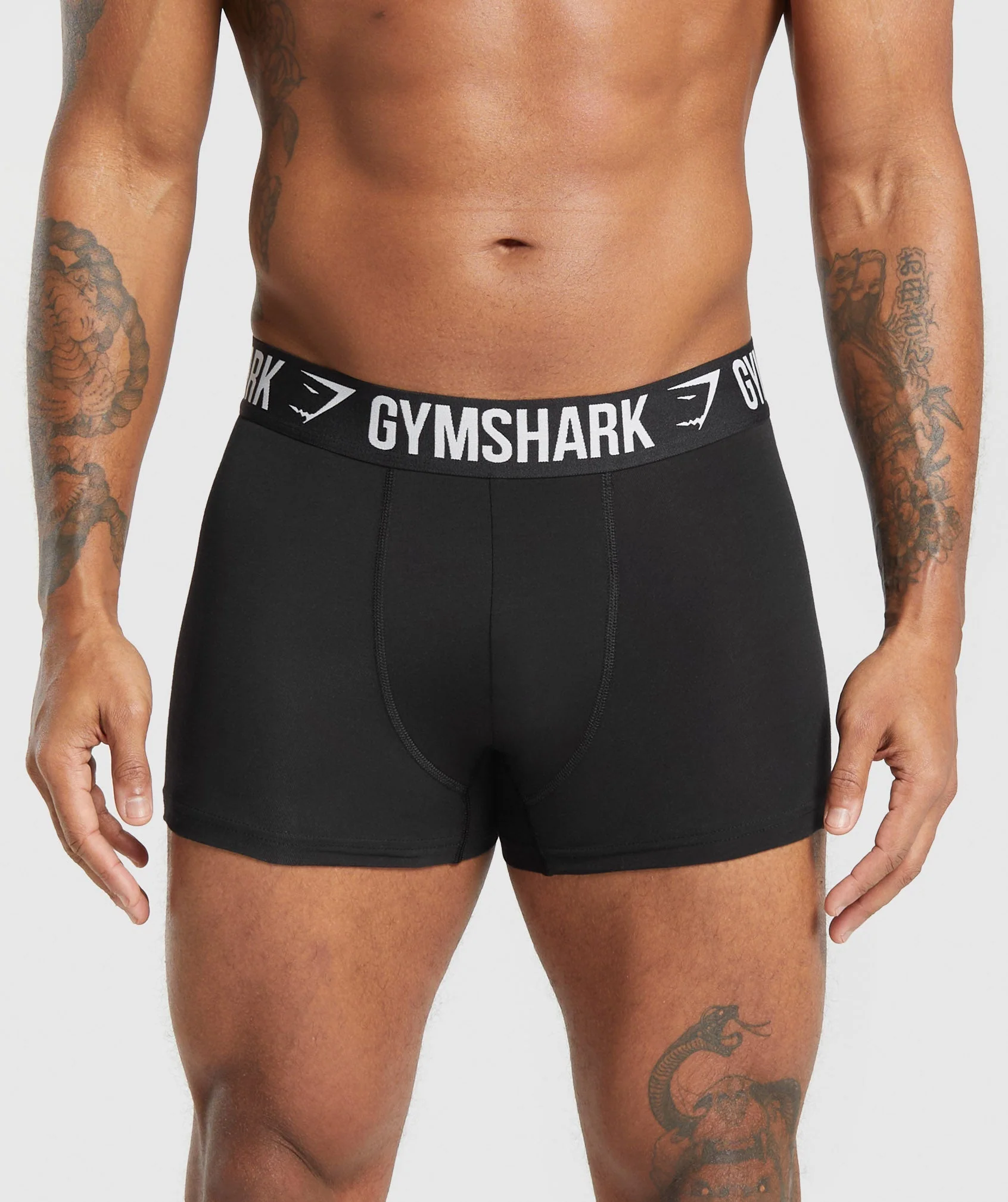 Gymshark Boxer Brief 3PK - Black/Graphite Grey - Image 2