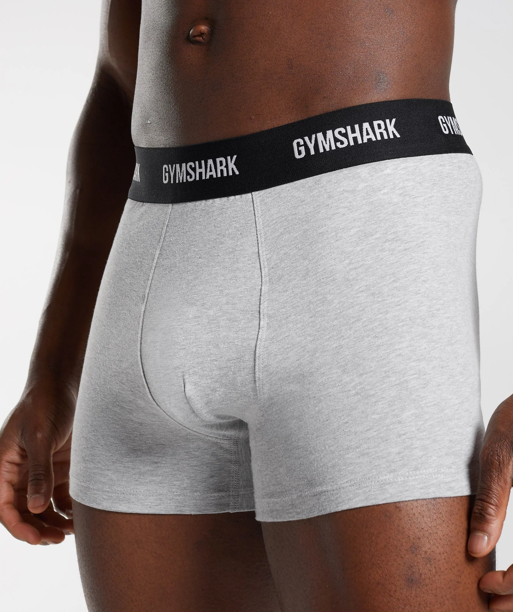 Gymshark Boxers 2 Pack - Light Grey Marl - Image 4