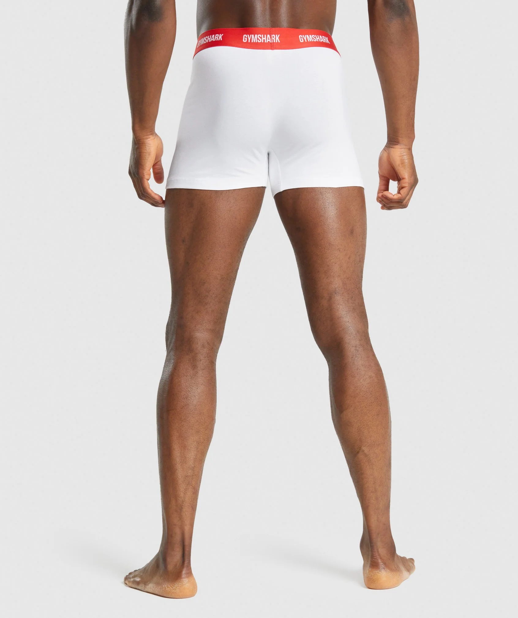 Gymshark Boxers 2pk - White/Red - Image 2