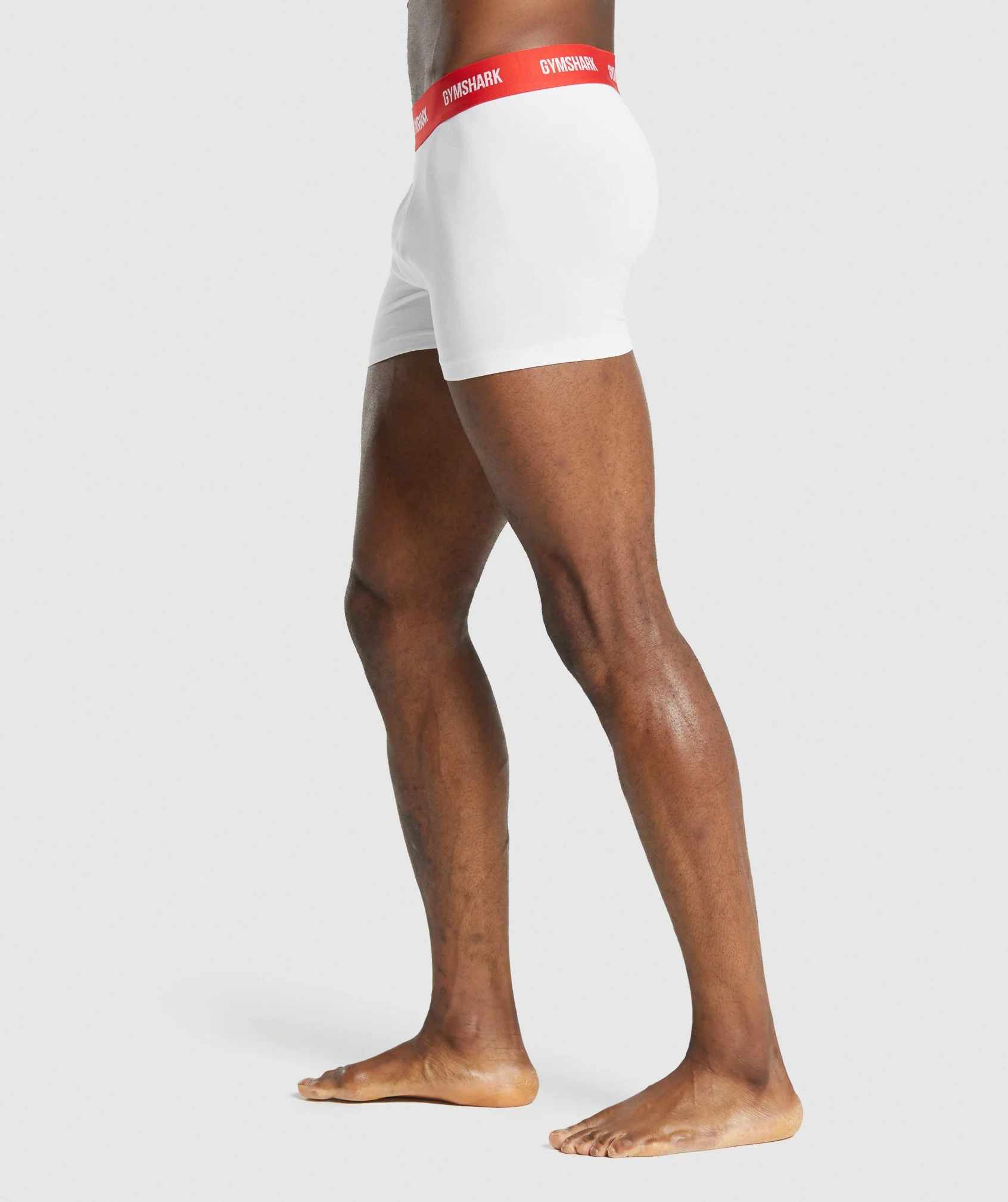 Gymshark Boxers 2pk - White/Red - Image 3