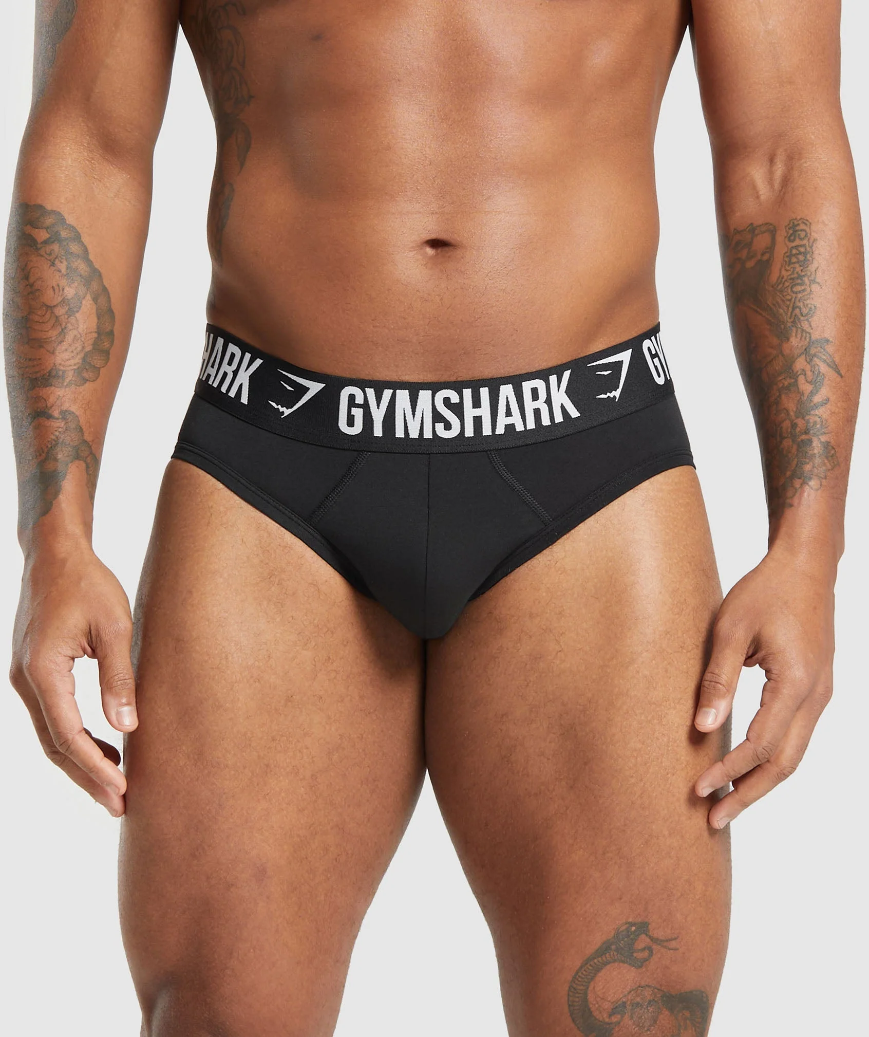 Gymshark Brief 3PK - Denim Grey/Titanium Blue/Black - Image 2