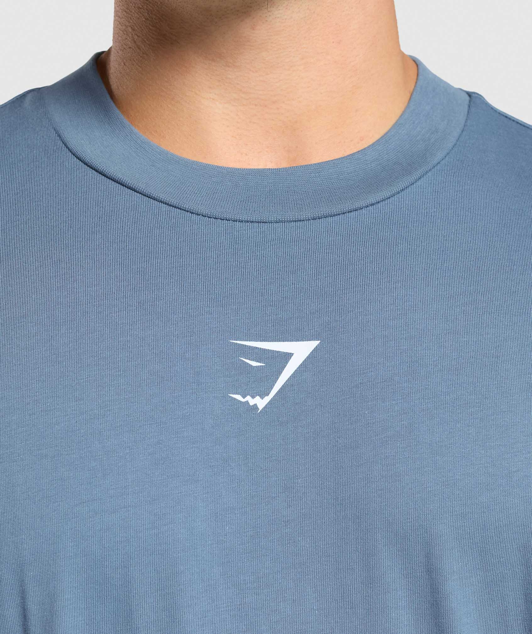 Gymshark Build Your Legacy Graphic T-Shirt - Faded Blue - Image 5