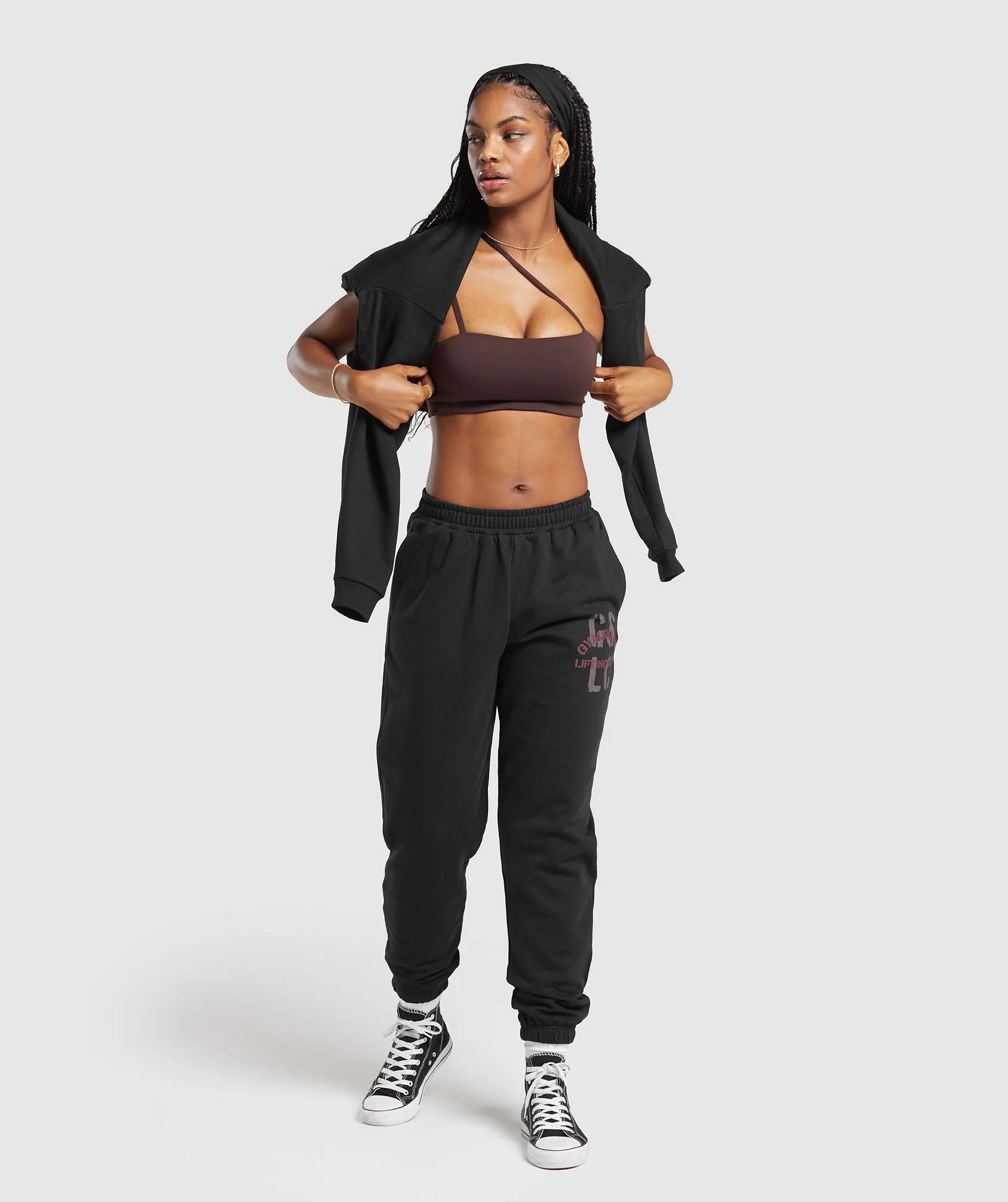 Gymshark Built Graphic Joggers - Black - Image 4