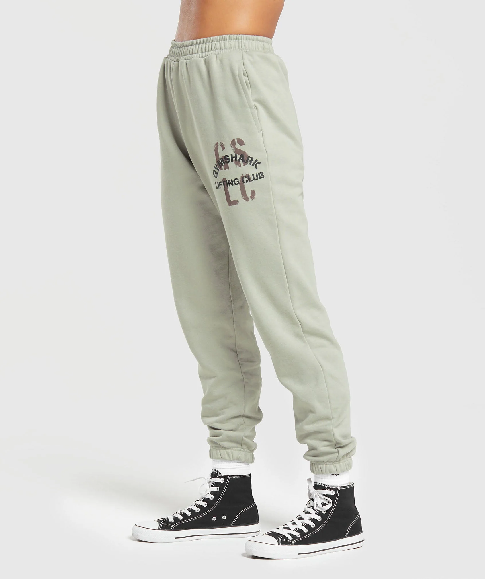 Gymshark Built Graphic Joggers - Stone Grey - Image 3