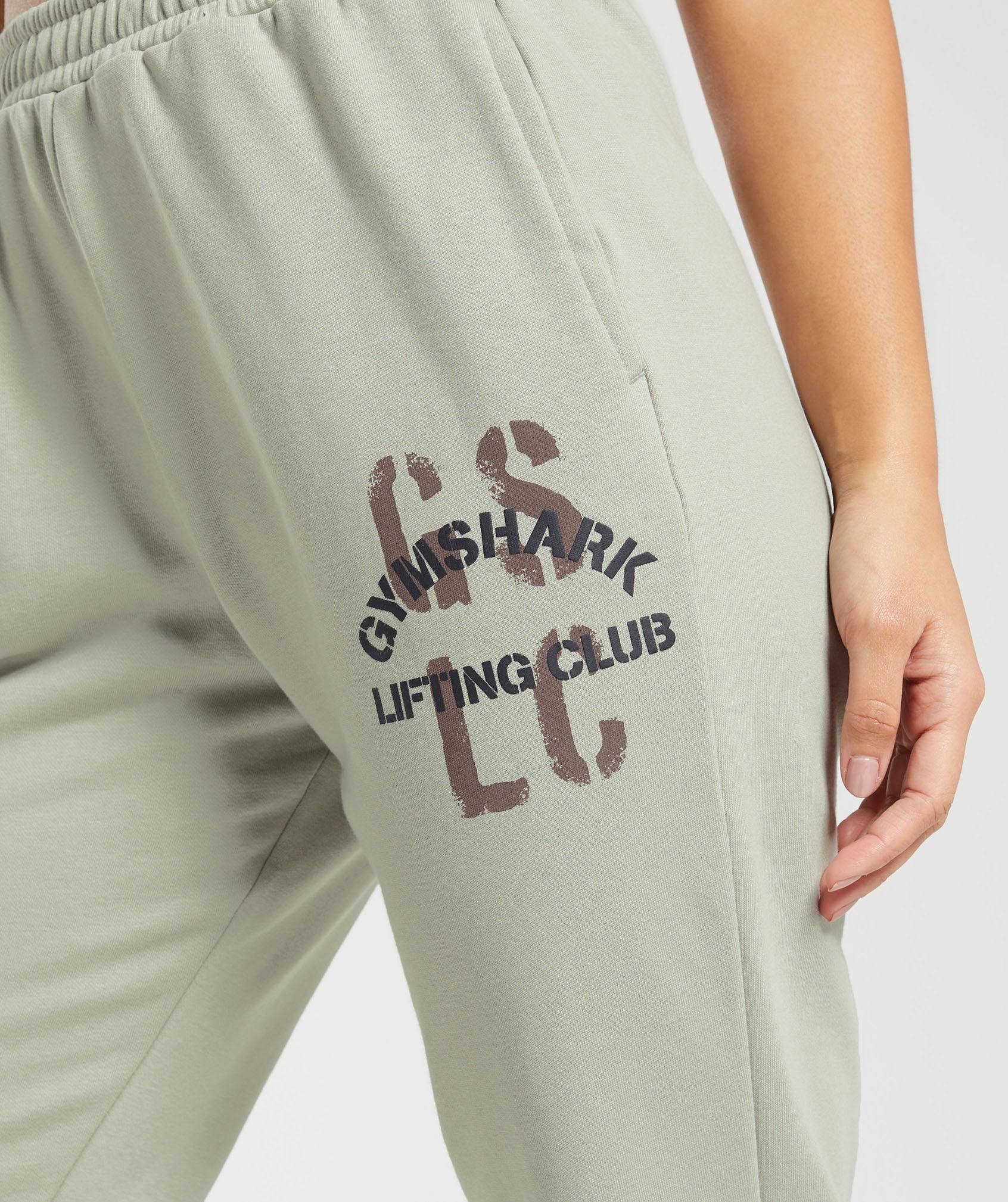 Gymshark Built Graphic Joggers - Stone Grey - Image 5