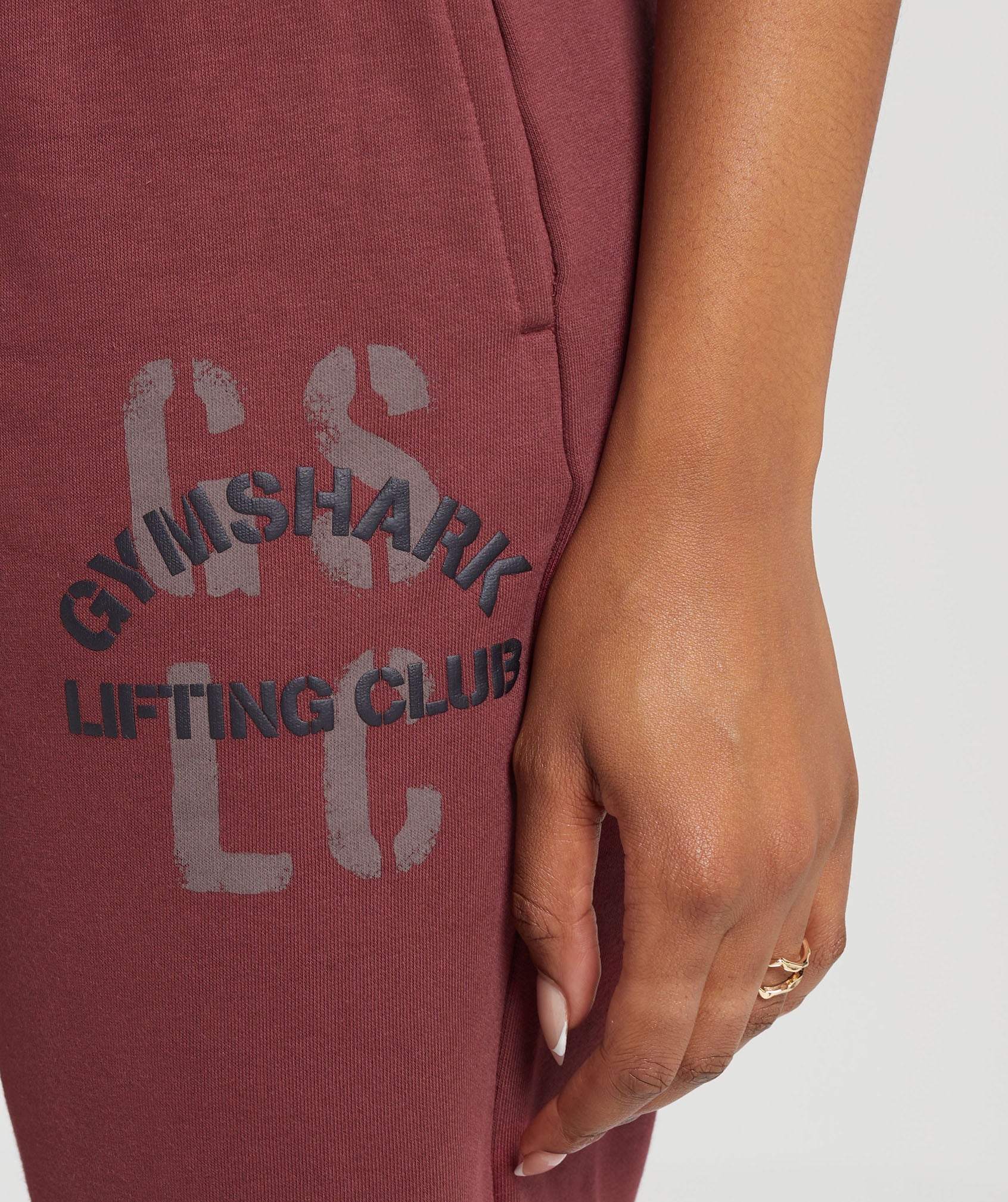 Gymshark Built Graphic Joggers - Washed Burgundy - Image 6