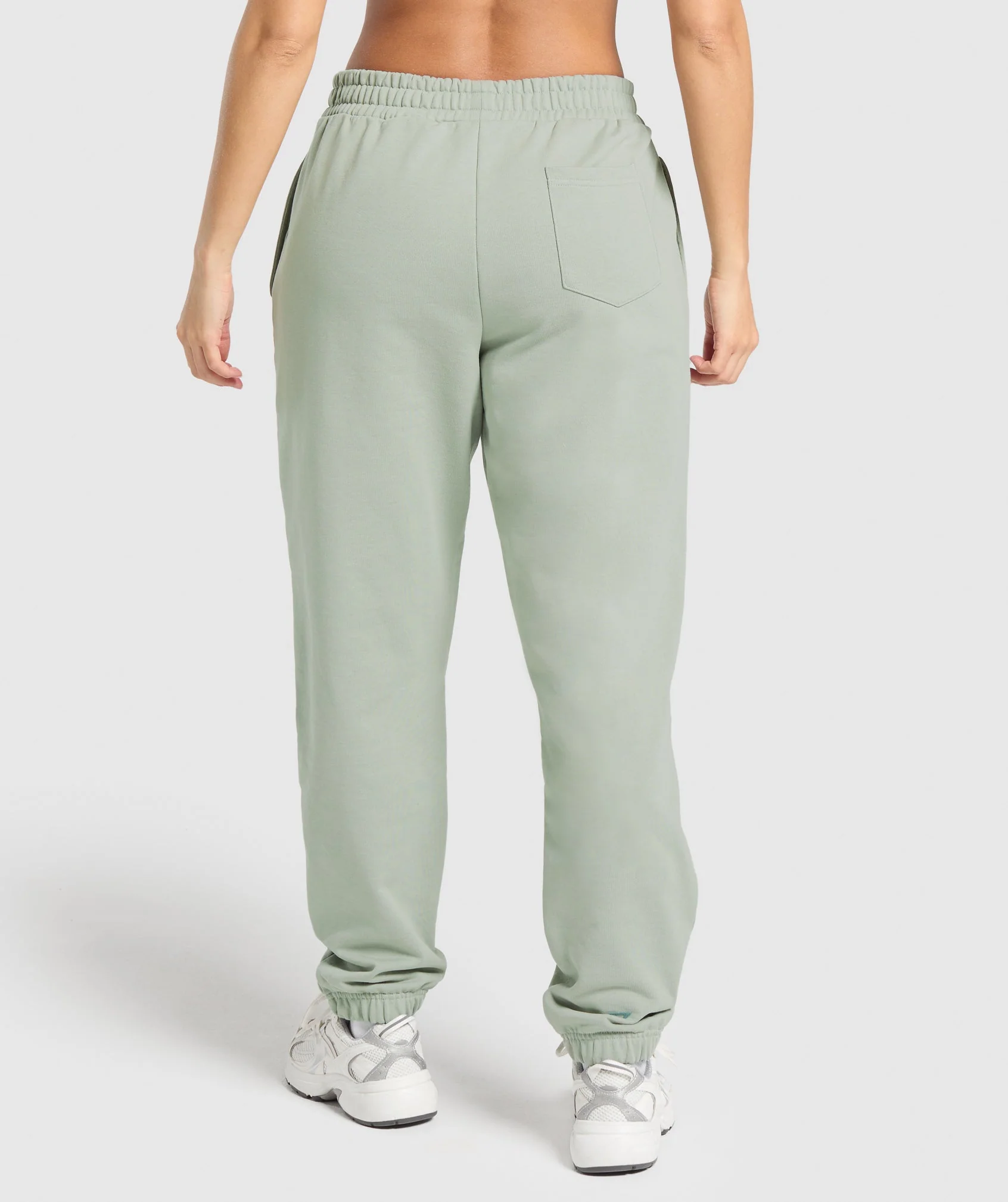 Gymshark Campus Classics Graphic Joggers - Stone Grey - Image 2