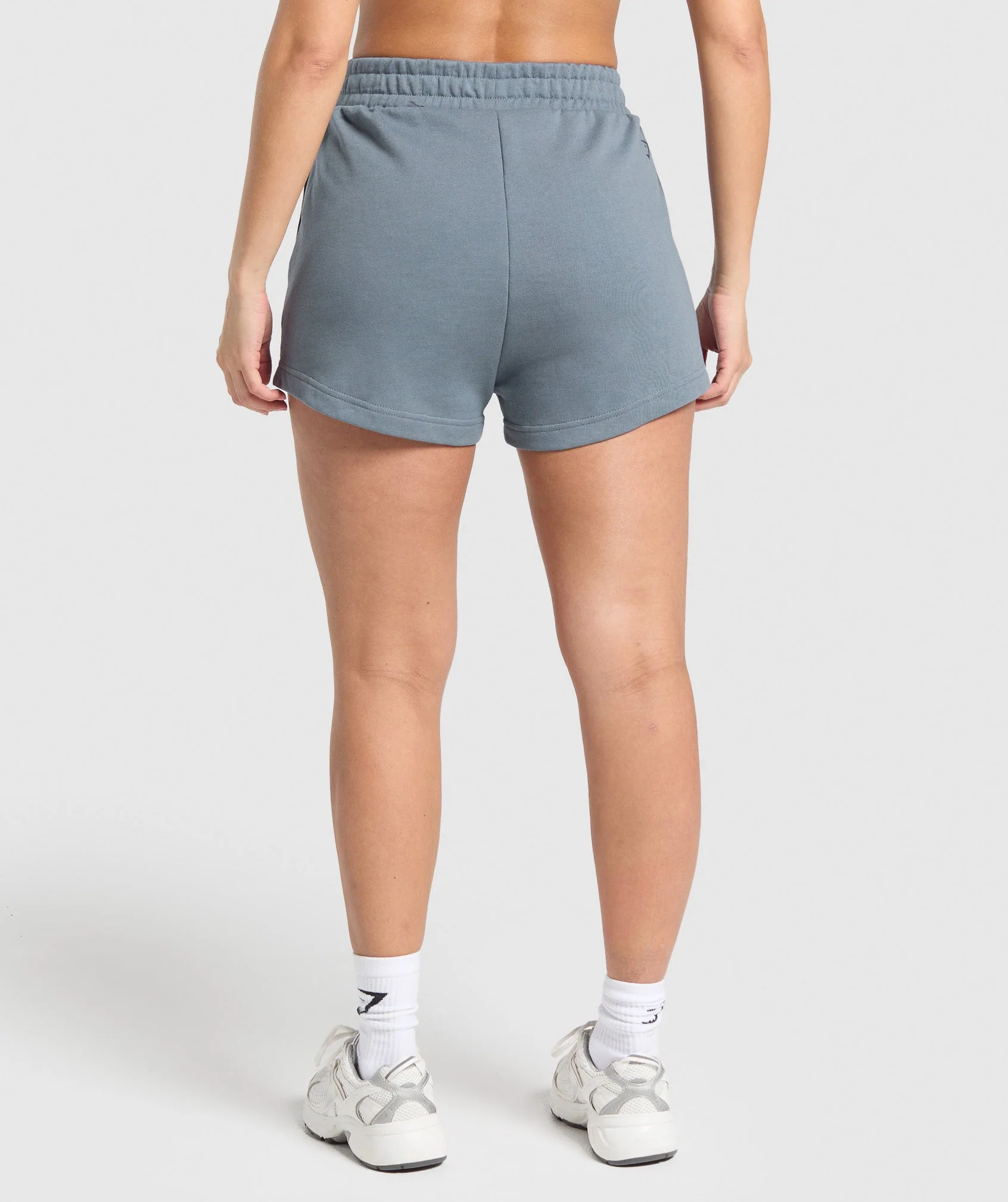 Gymshark Campus Classics Graphic Sweat Shortss - Iron Blue - Image 2