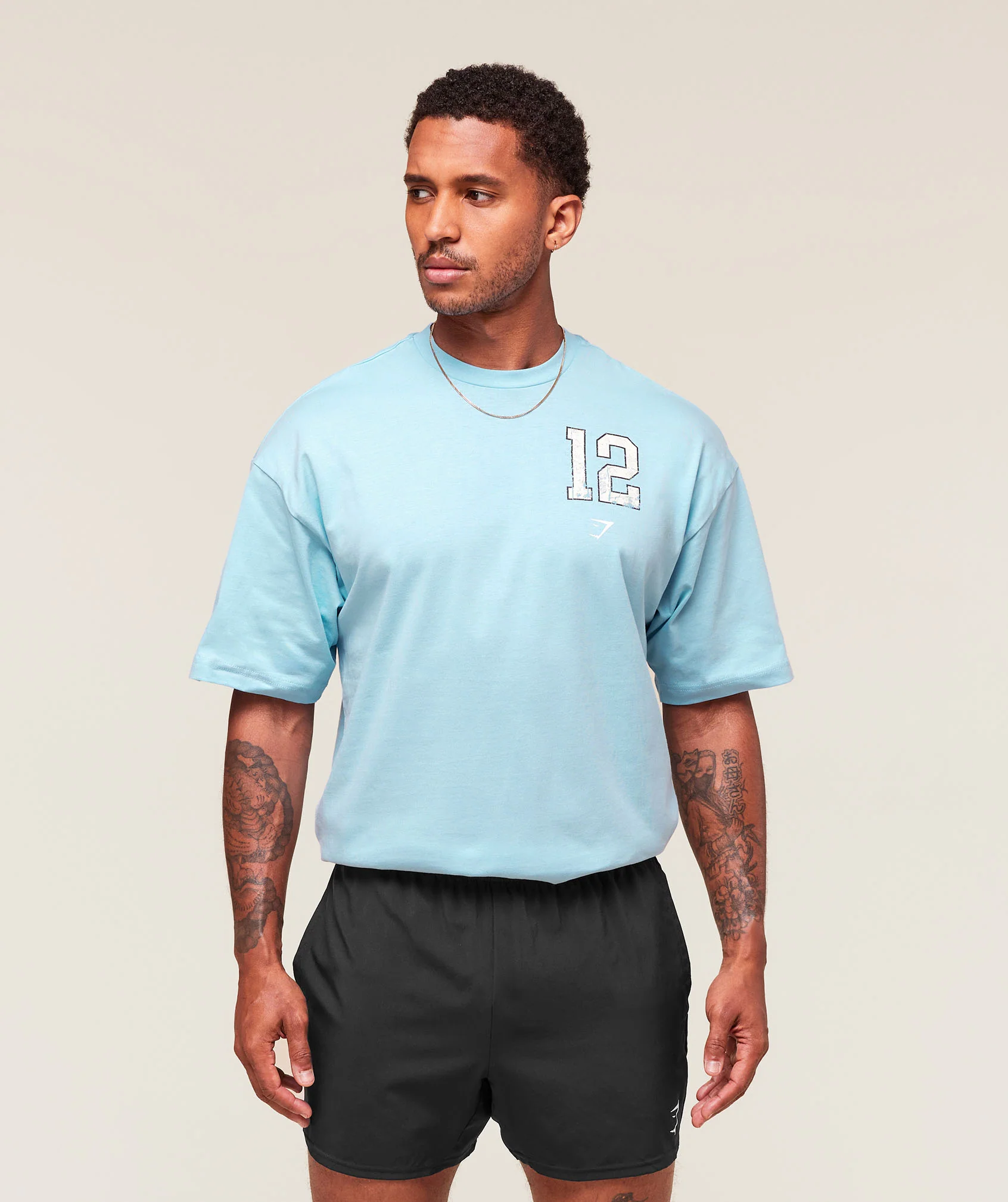 Gymshark Campus T-Shirt - Athletic Light Blue - Image 2